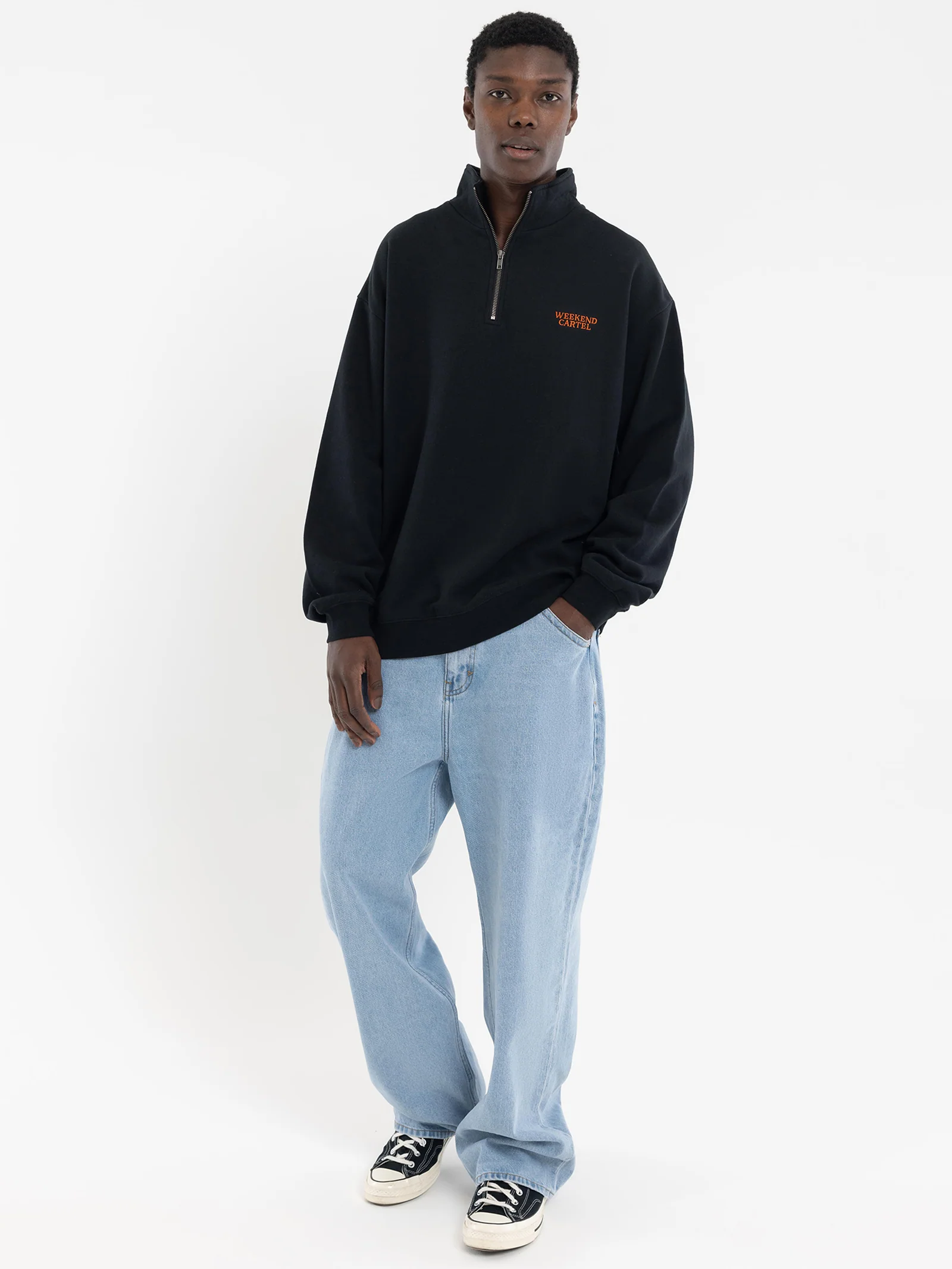 Mock Neck Logo Crew - Image 2
