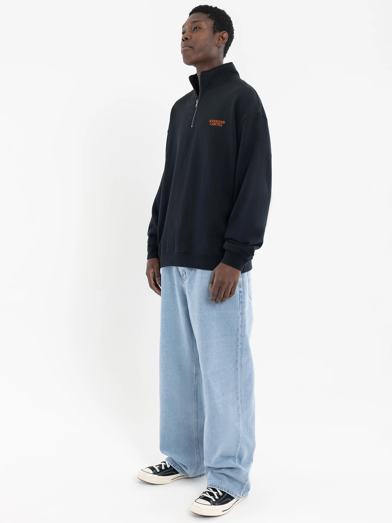 Mock Neck Logo Crew - Image 3