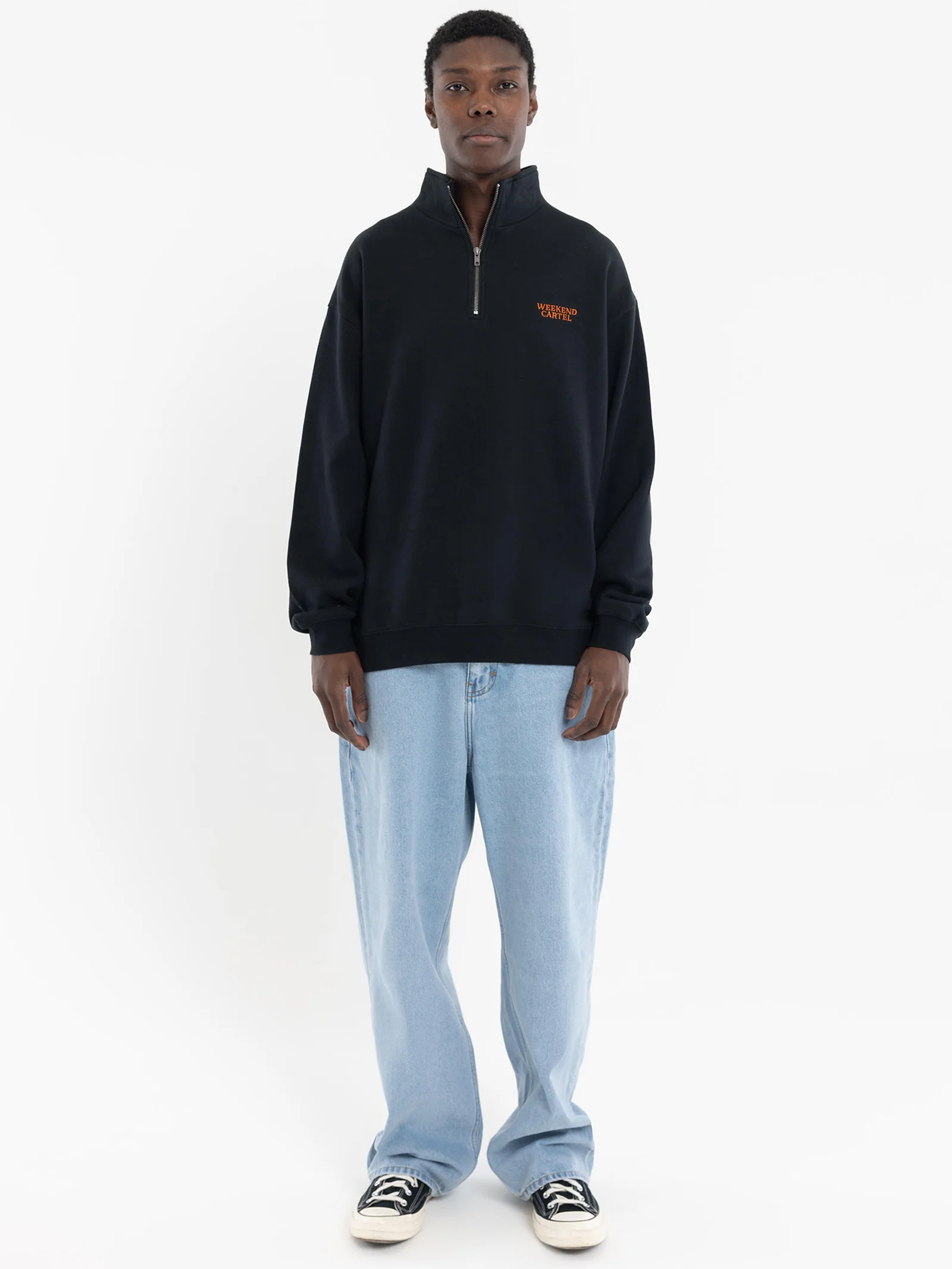 Mock Neck Logo Crew - Image 4