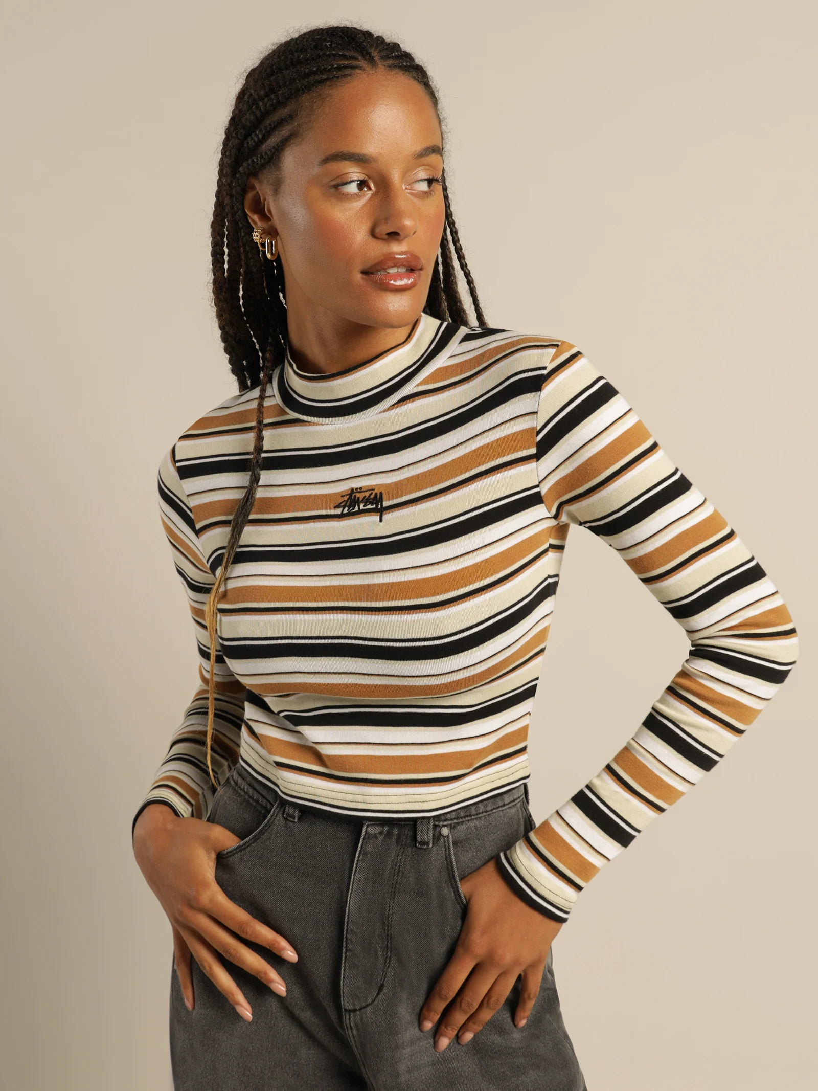 Mode Stripe Turtleneck - Image 2
