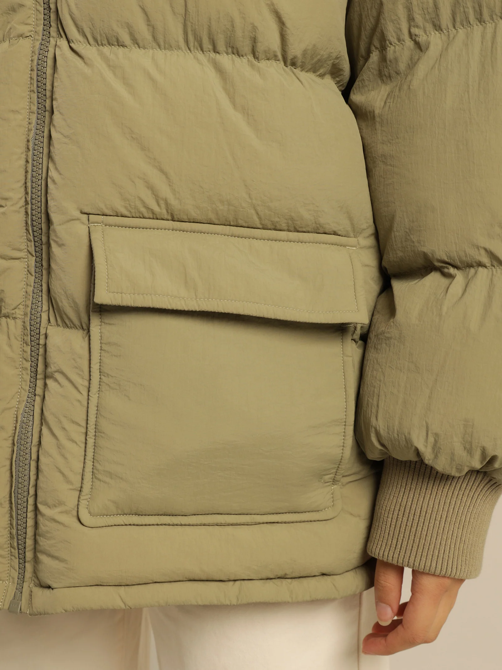 Molly Contrast Puffer Jacket - Image 3
