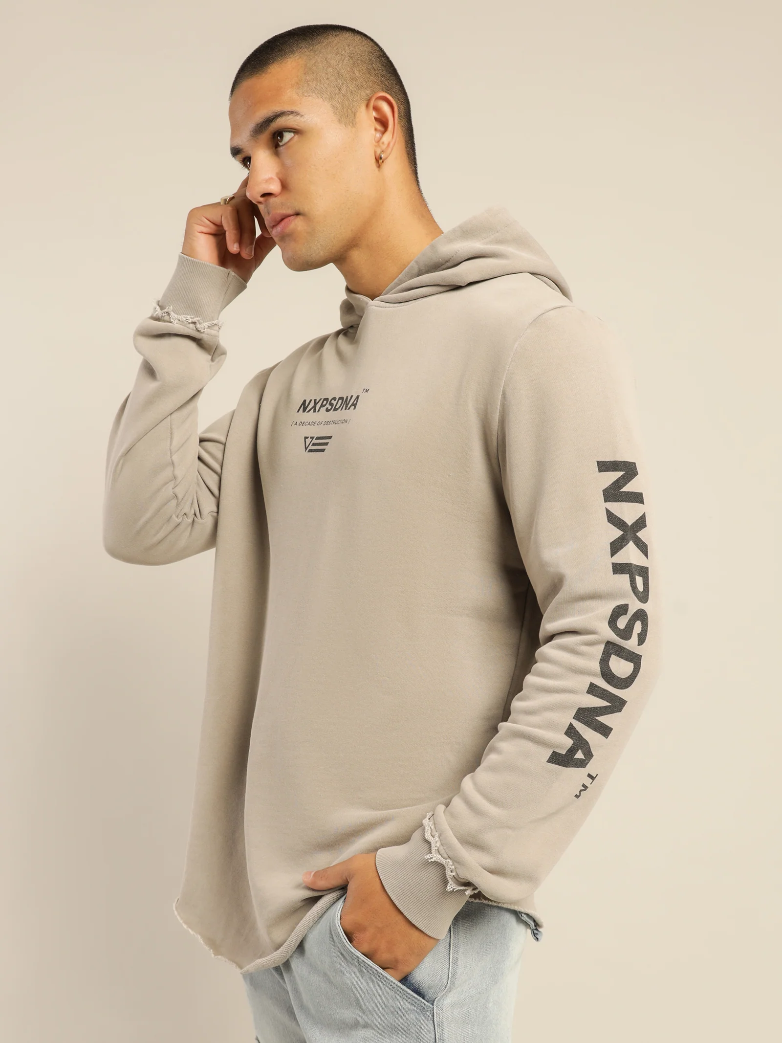 Motivational Dual Curved Hoodie - Image 3