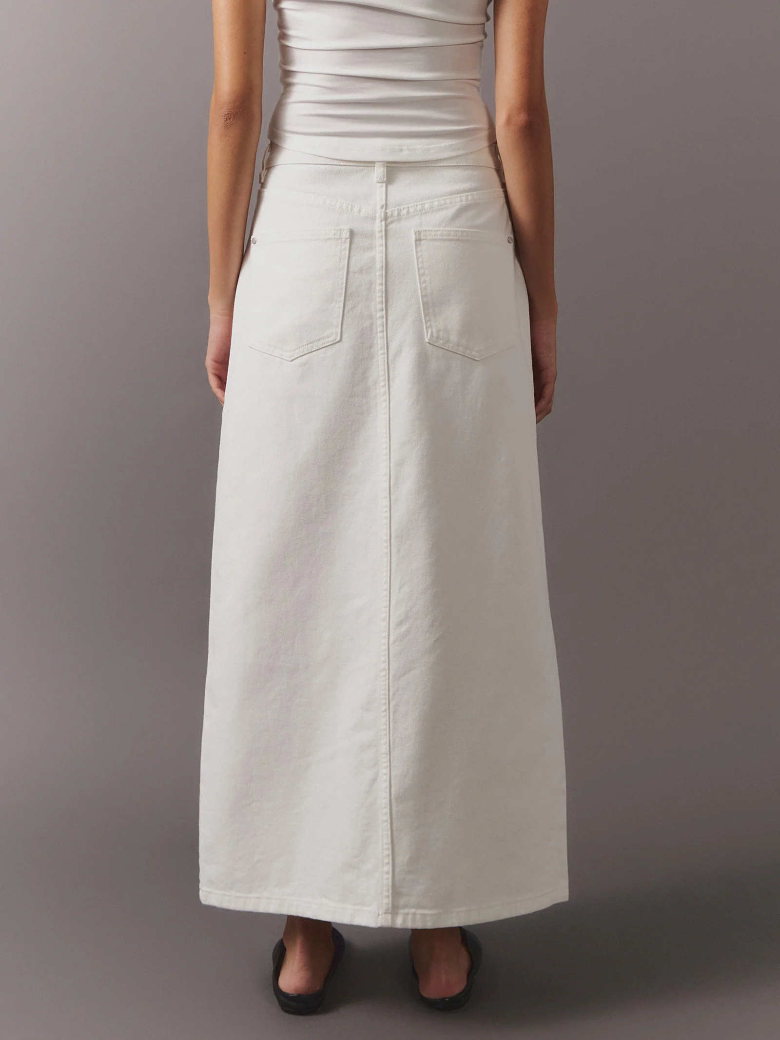Denim Maxi Skirt - Image 3