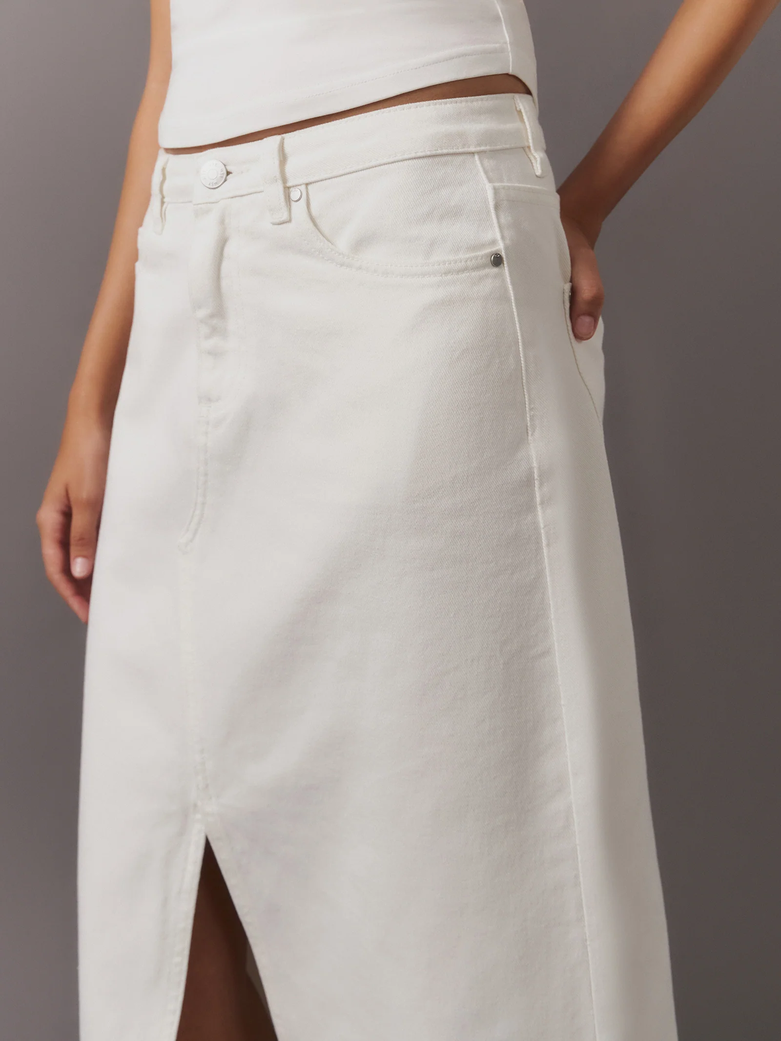 Denim Maxi Skirt - Image 4
