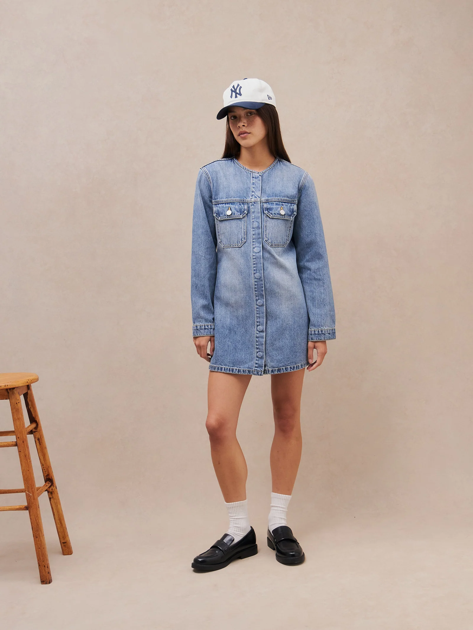 Denim Mini Dress - Image 2