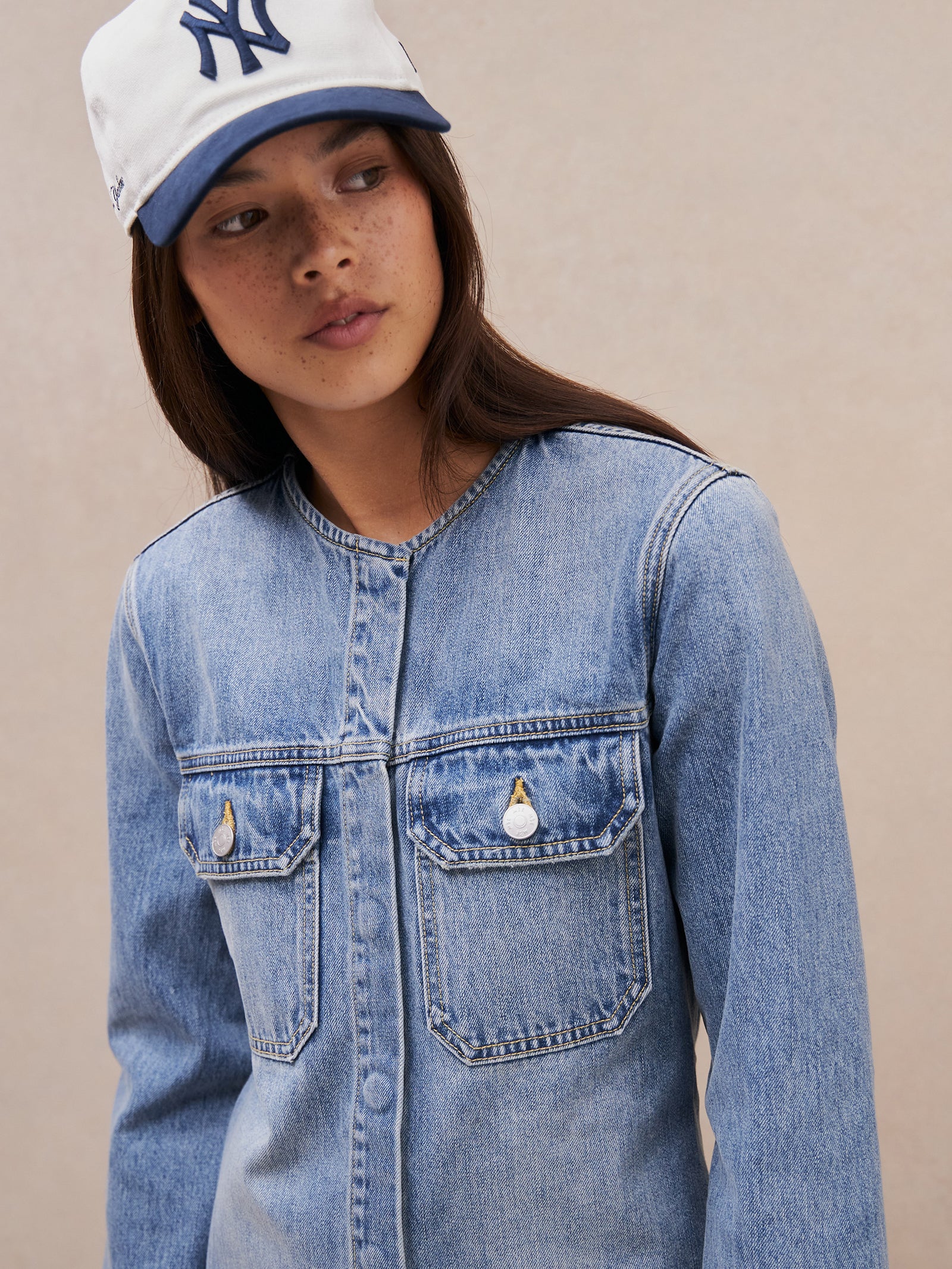 Denim Mini Dress - Image 3