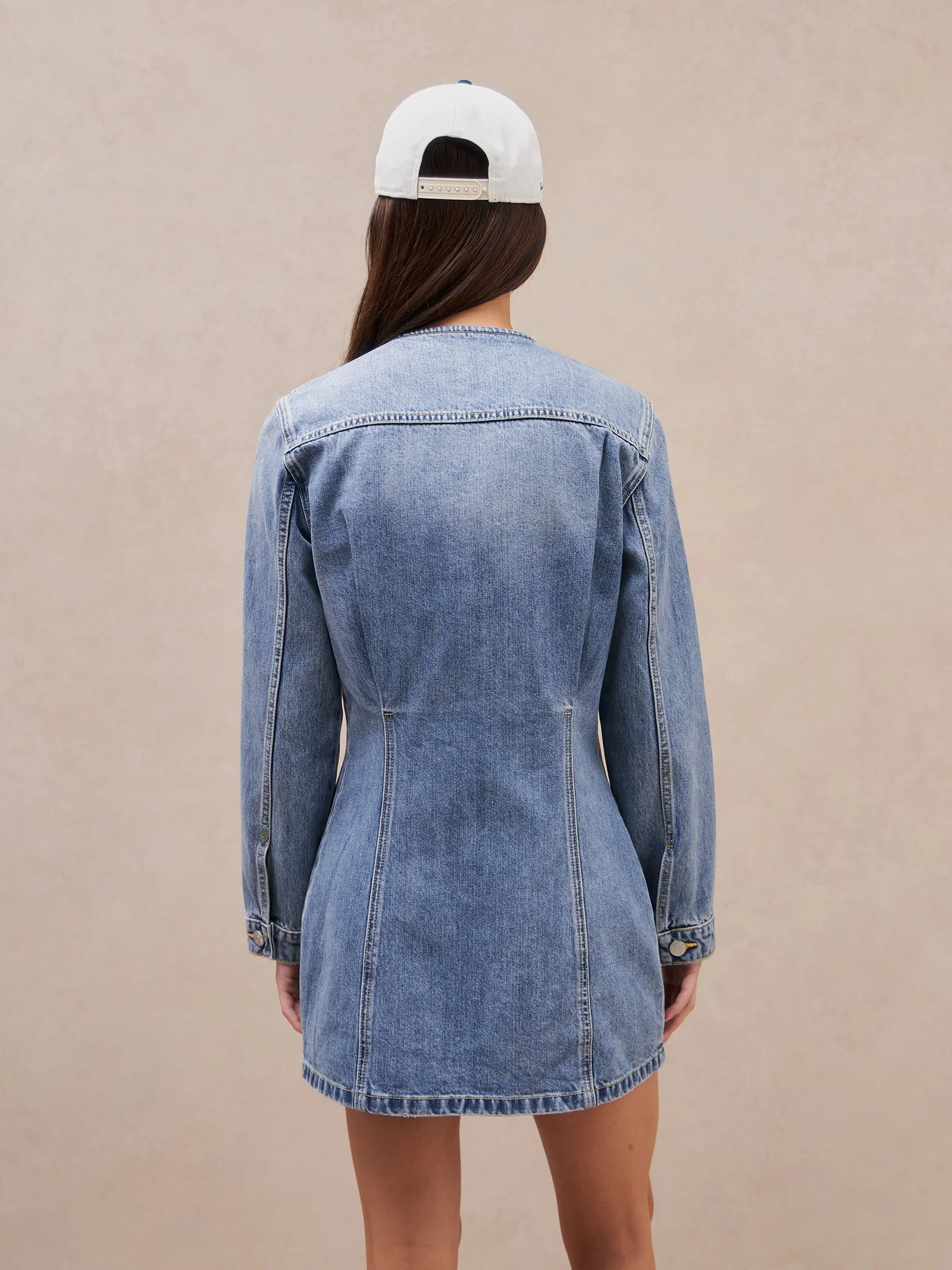 Denim Mini Dress - Image 4