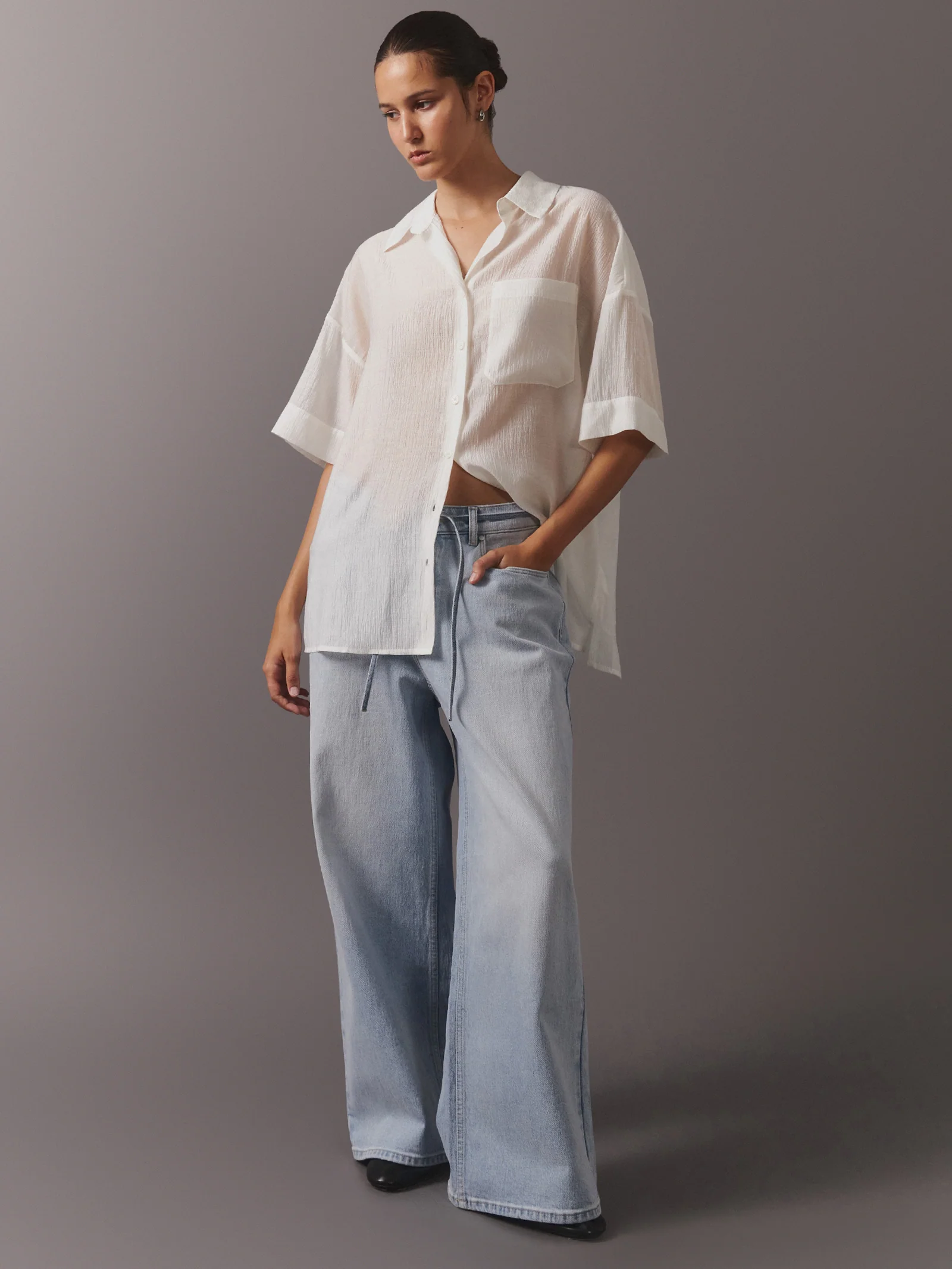Drawstring Baggy Jean - Image 2