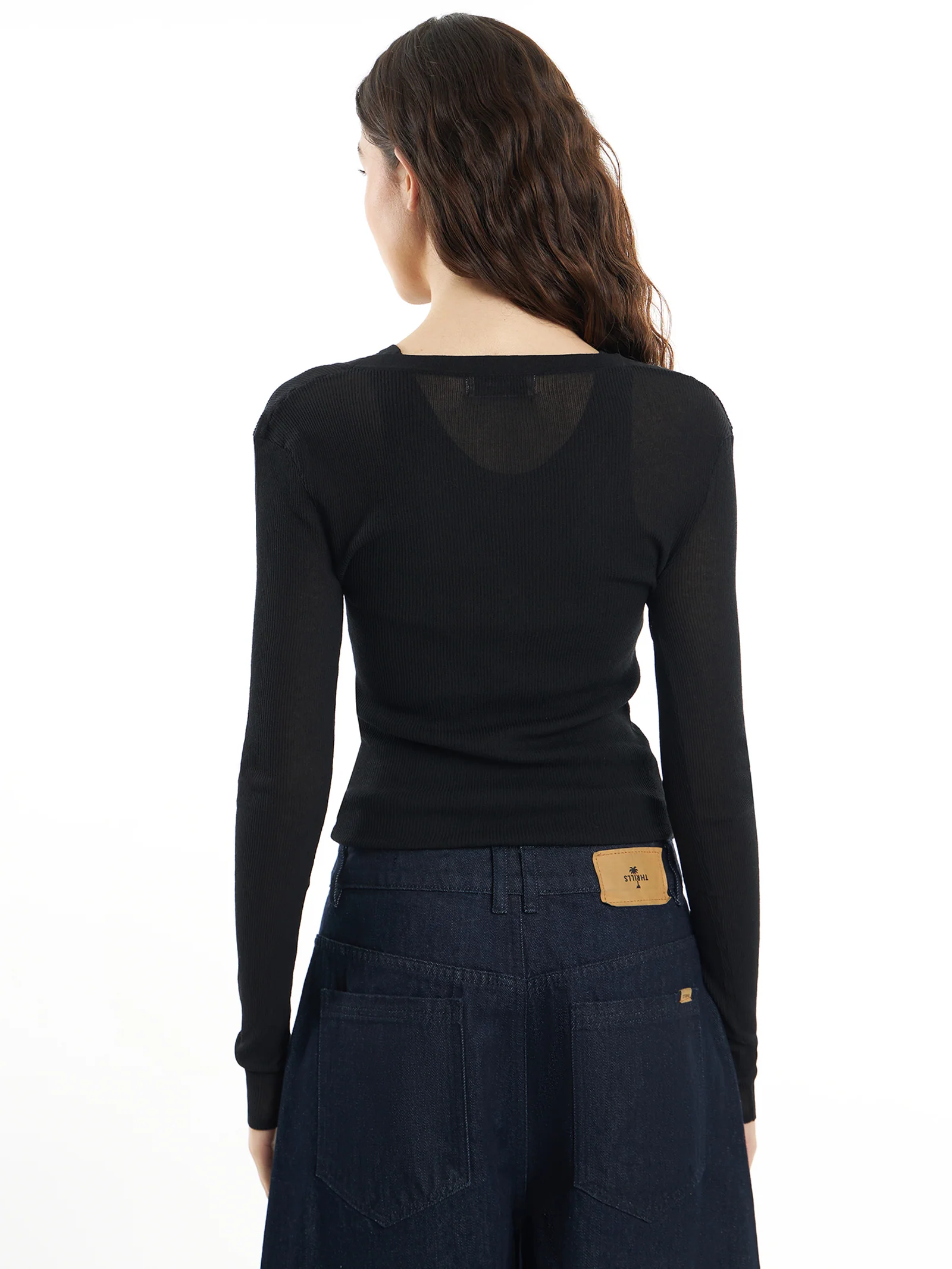 Mse Knit Button Top - Image 3