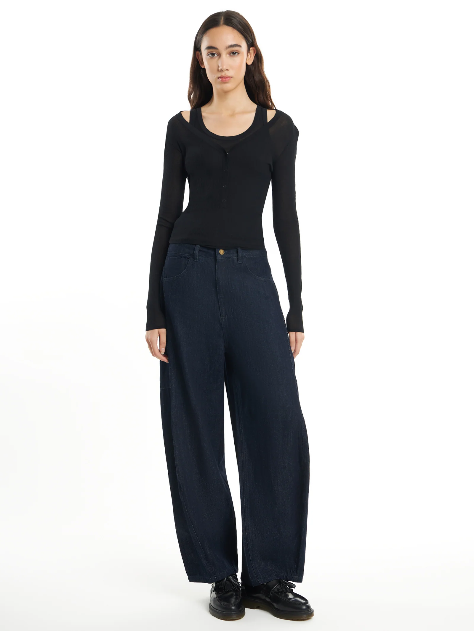 Mse Knit Button Top - Image 4