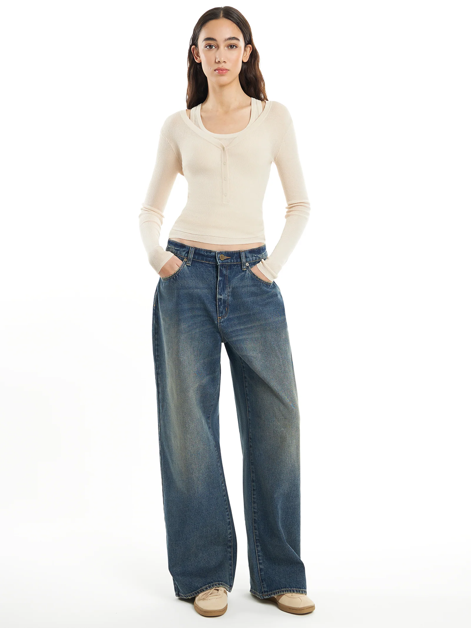 Mse Knit Button Top - Image 4