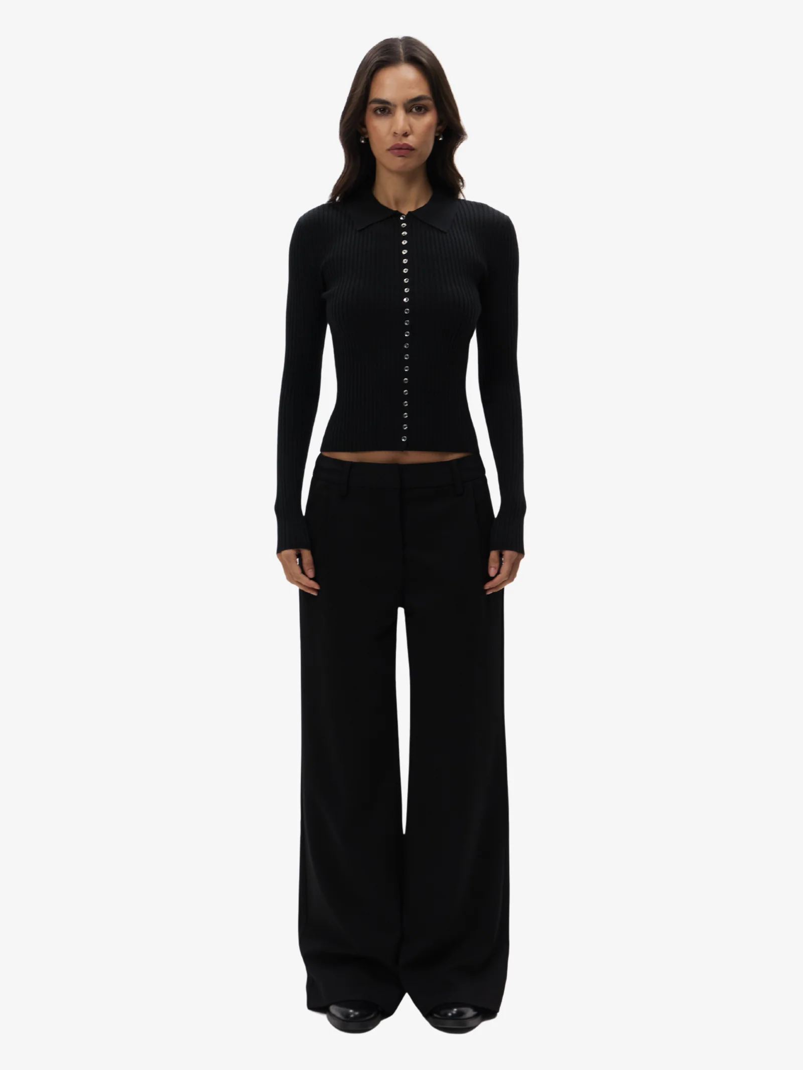Long Sleeve Button Up Knit - Image 2