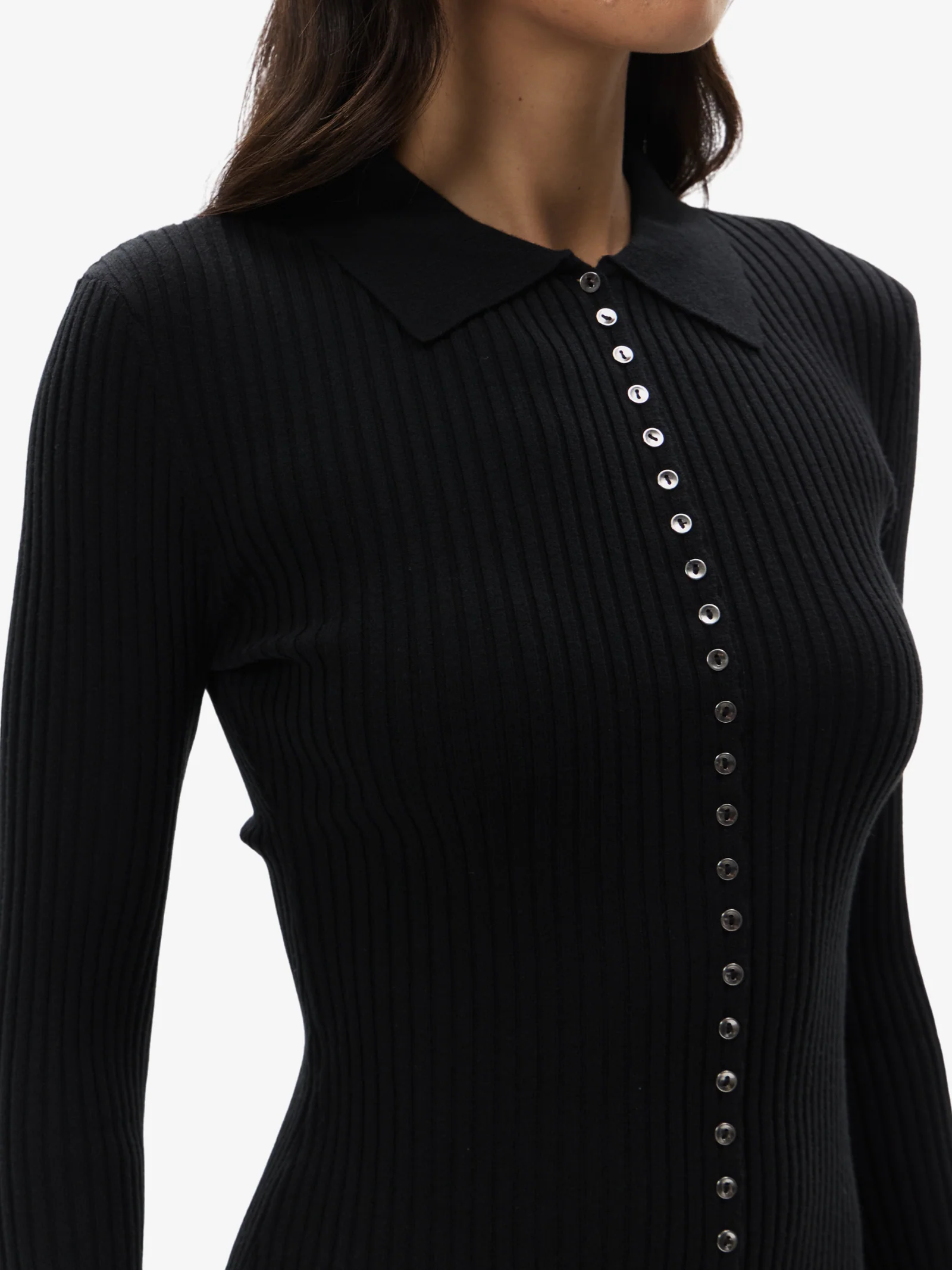 Long Sleeve Button Up Knit - Image 3