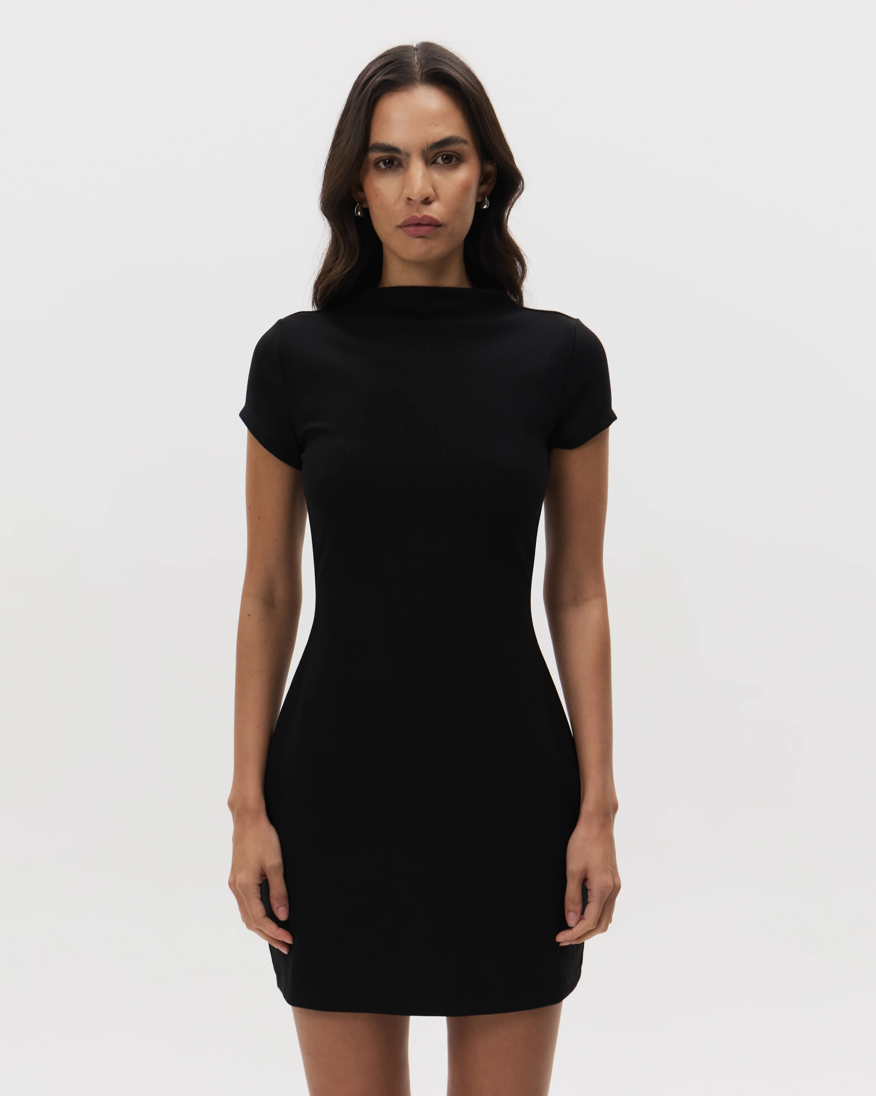 Mock Neck Mini Dress - Image 2