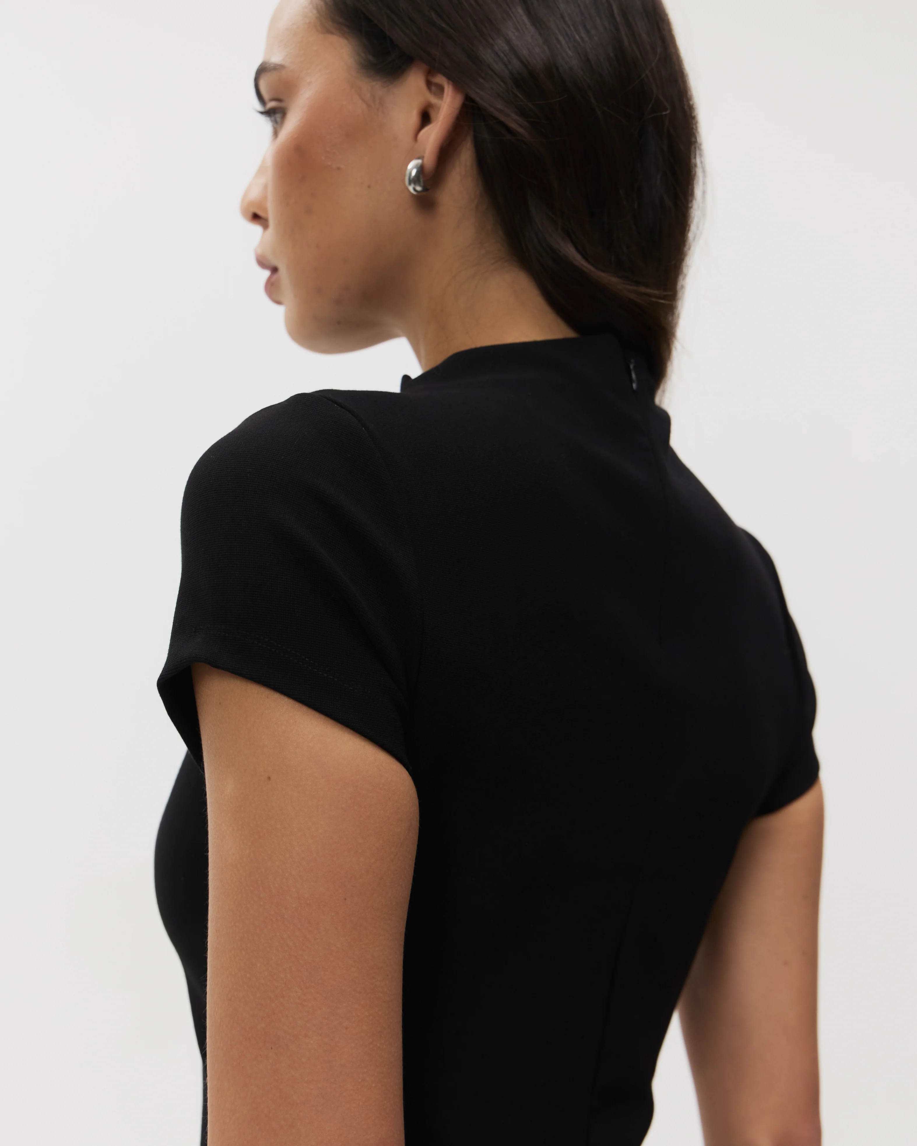 Mock Neck Mini Dress - Image 4