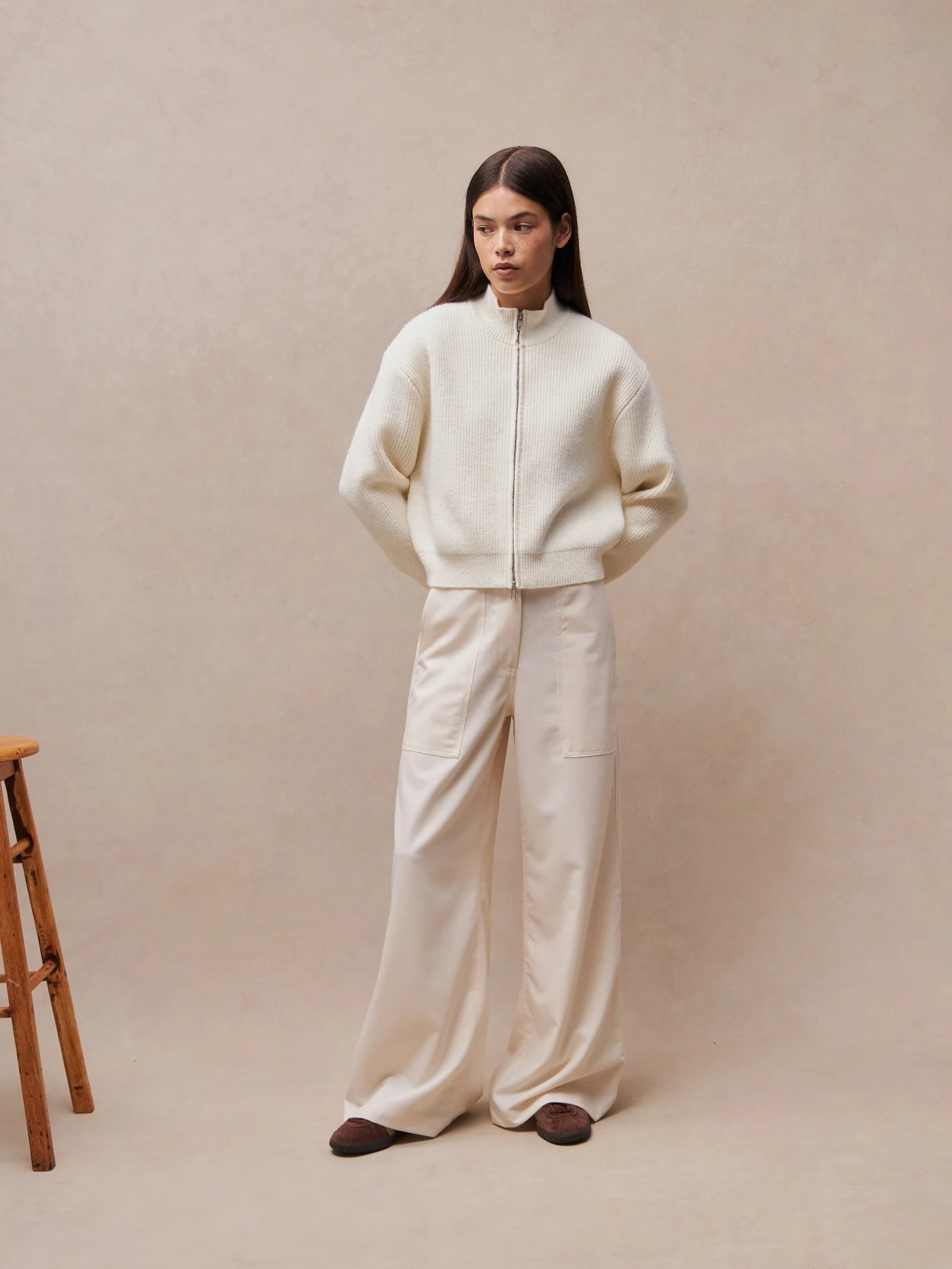 Relaxed Zip Front Knit - Image 2