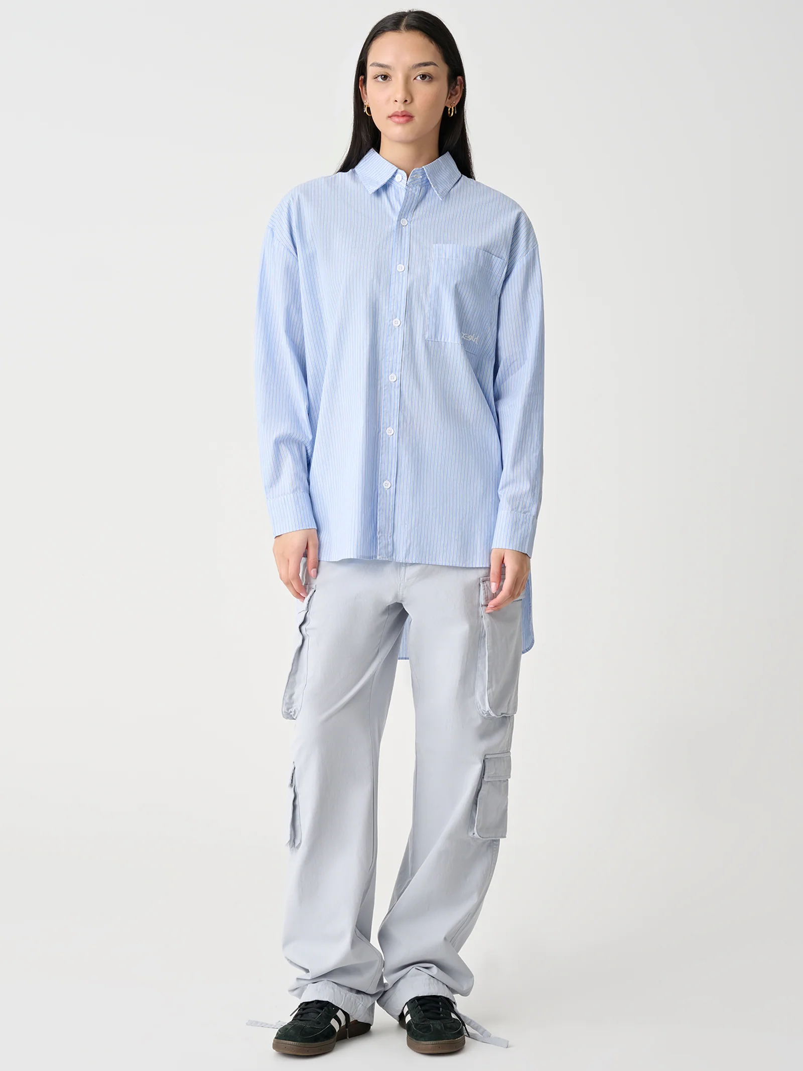 Multi Stripe Oversized Shirt - Image 3