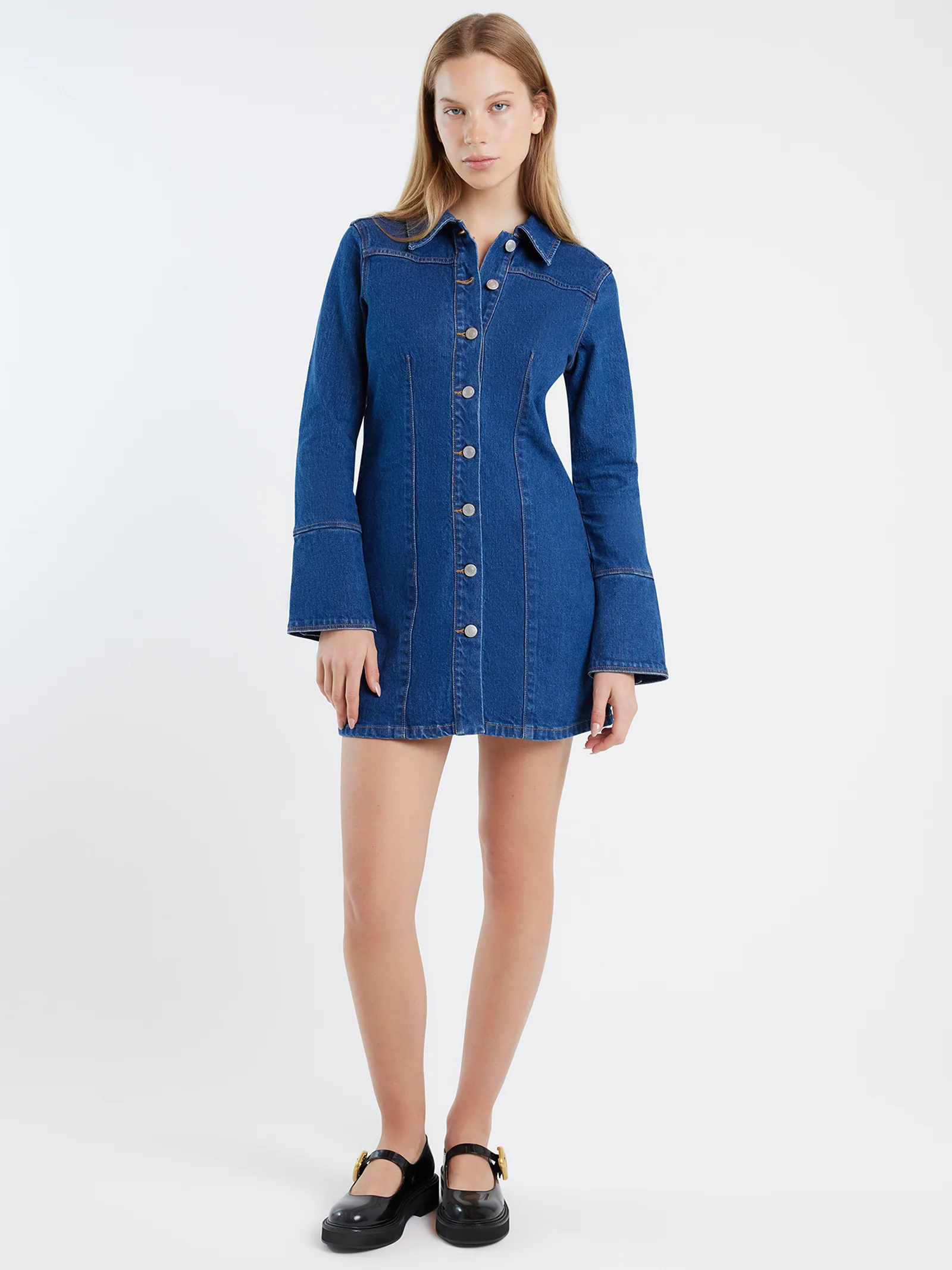 Muse Denim Shirt Dress - Image 2