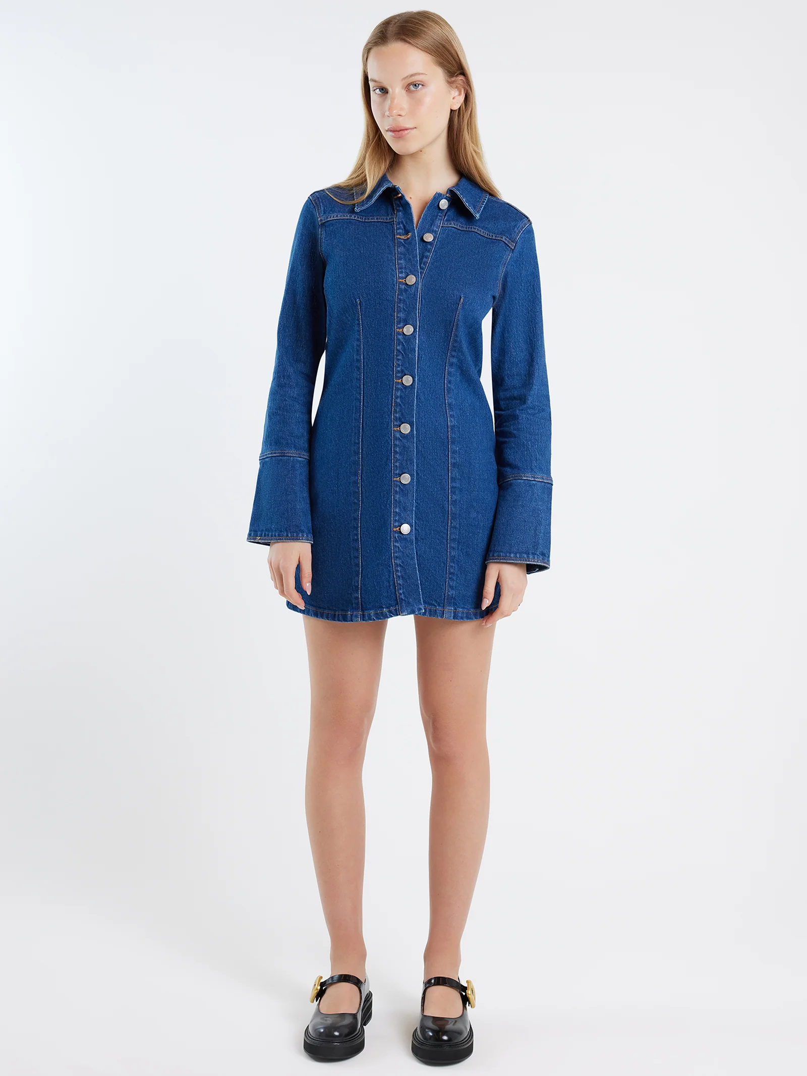 Muse Denim Shirt Dress - Image 4