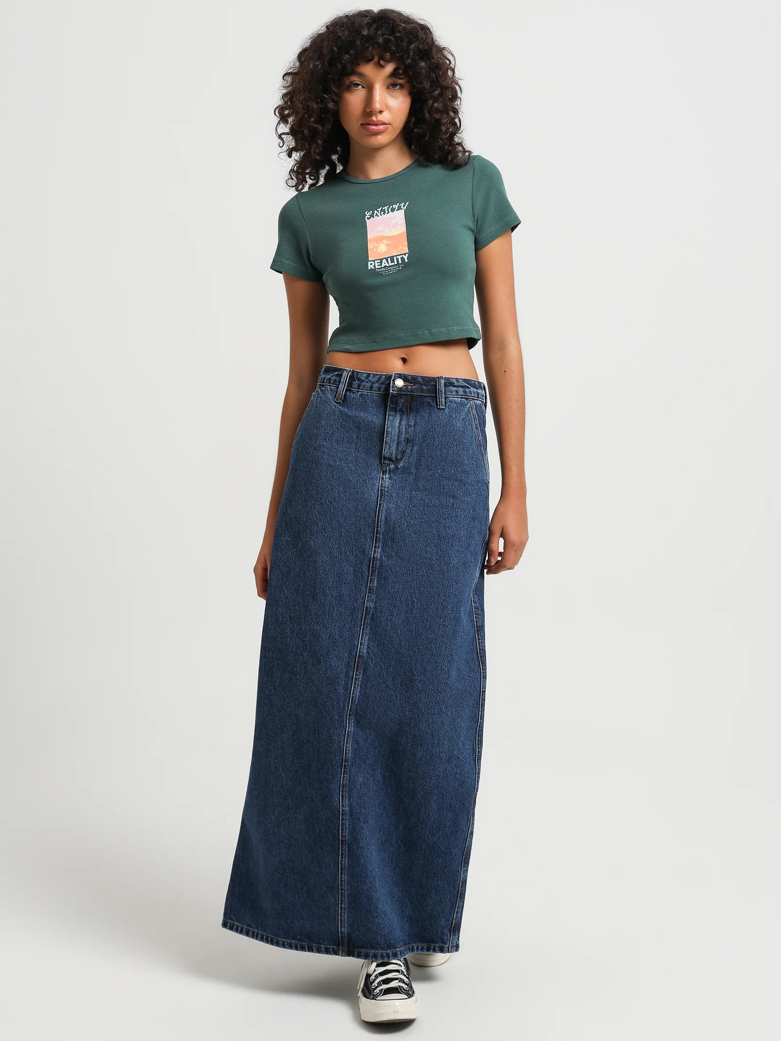 Mushroom Reality Baby Crop T-Shirt - Image 2