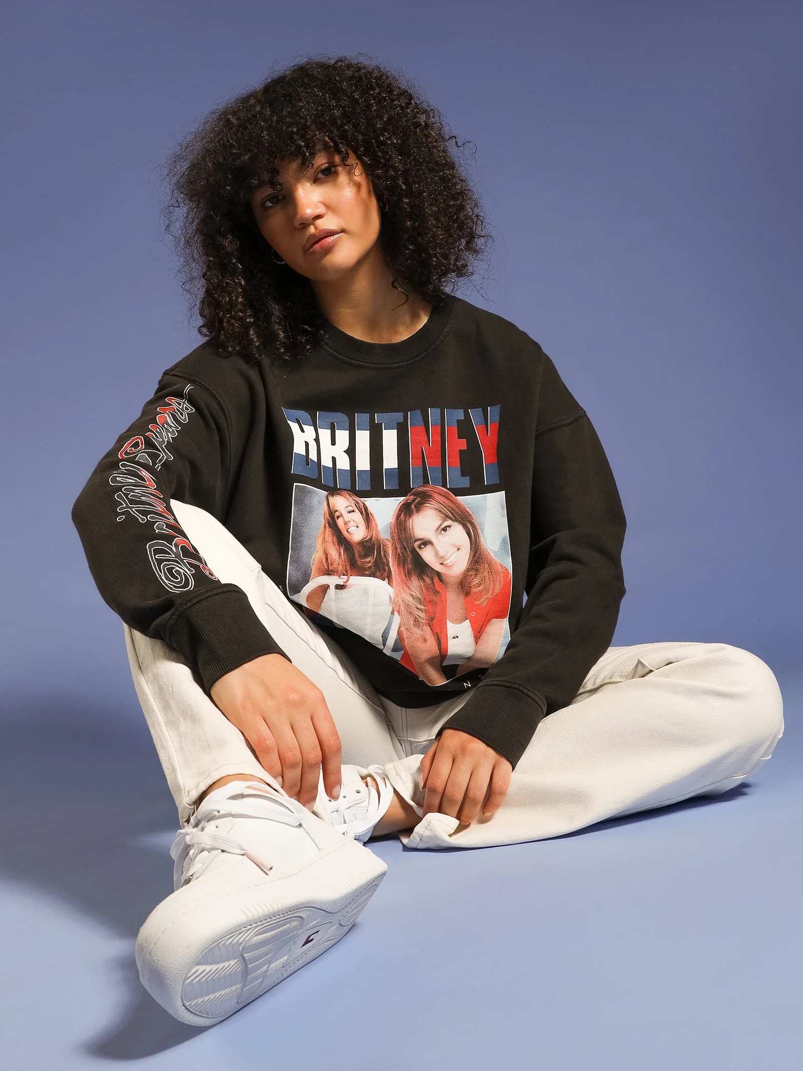 Music Revisited Britney Spears Oversized Long Sleeve T-Shirt - Image 2