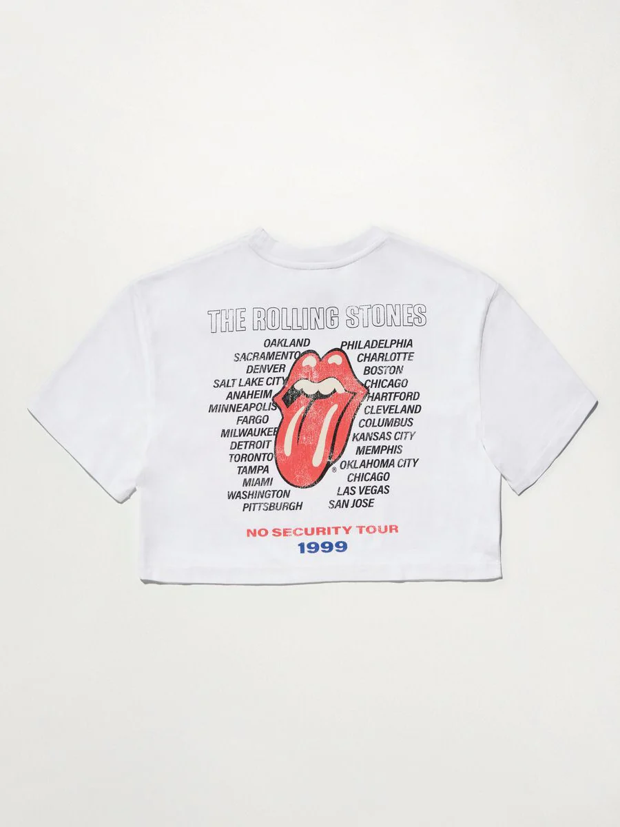Music Revisited Rolling Stones Cropped T-Shirt - Image 9