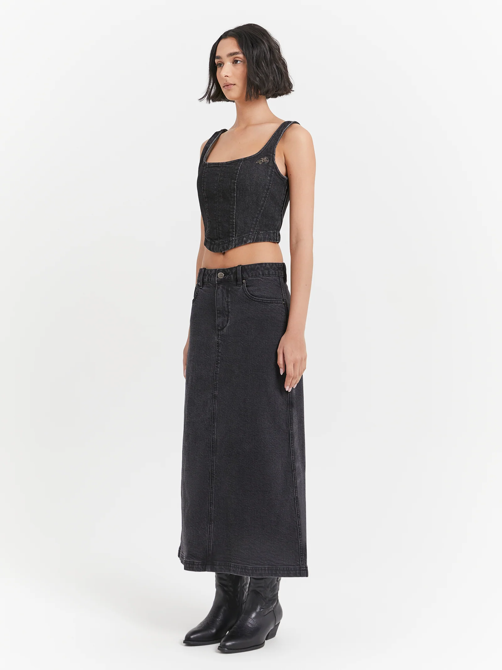 Mysteries Denim Corset Top - Image 4