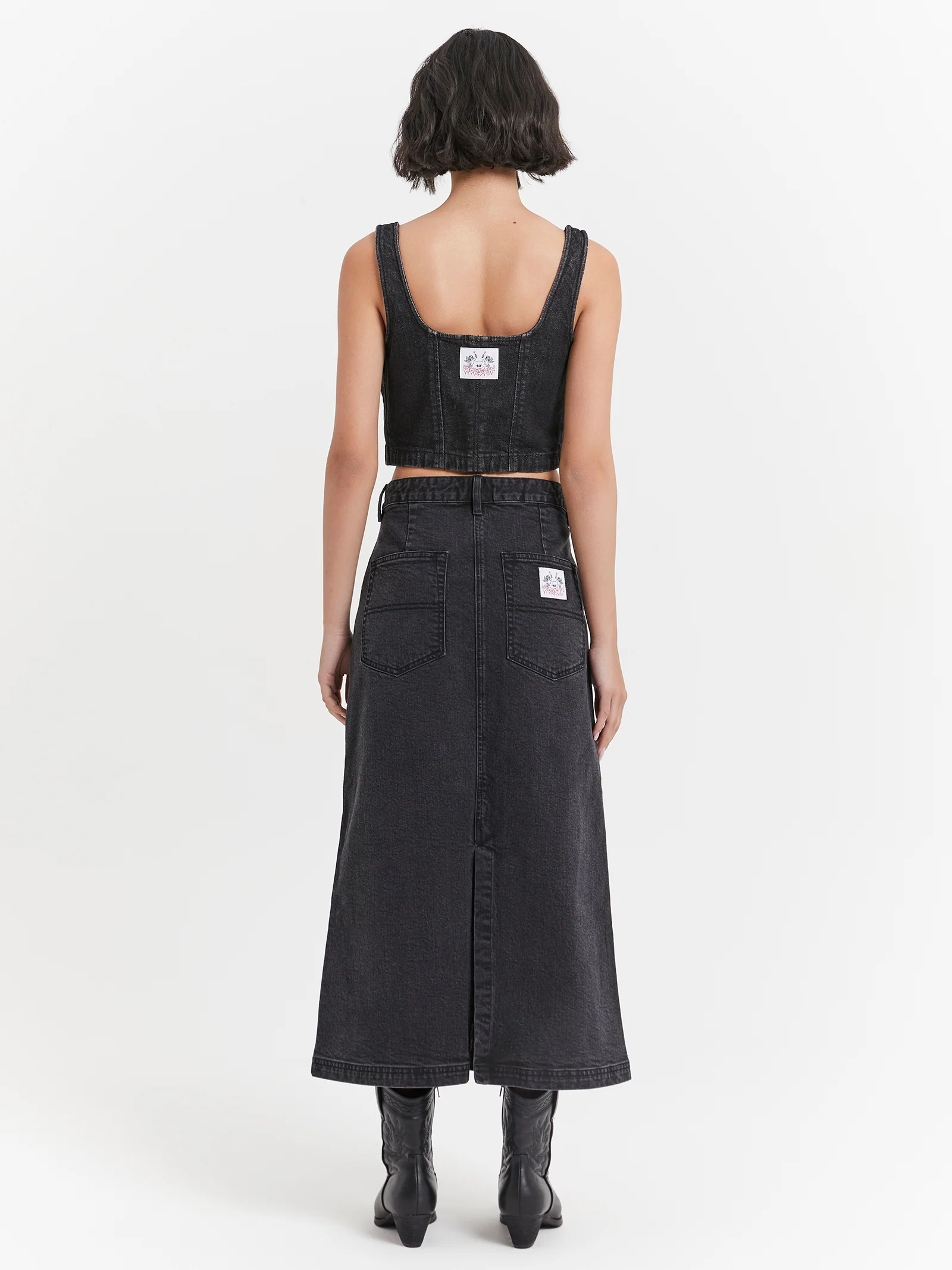 Mysteries Denim Maxi Skirt - Image 5