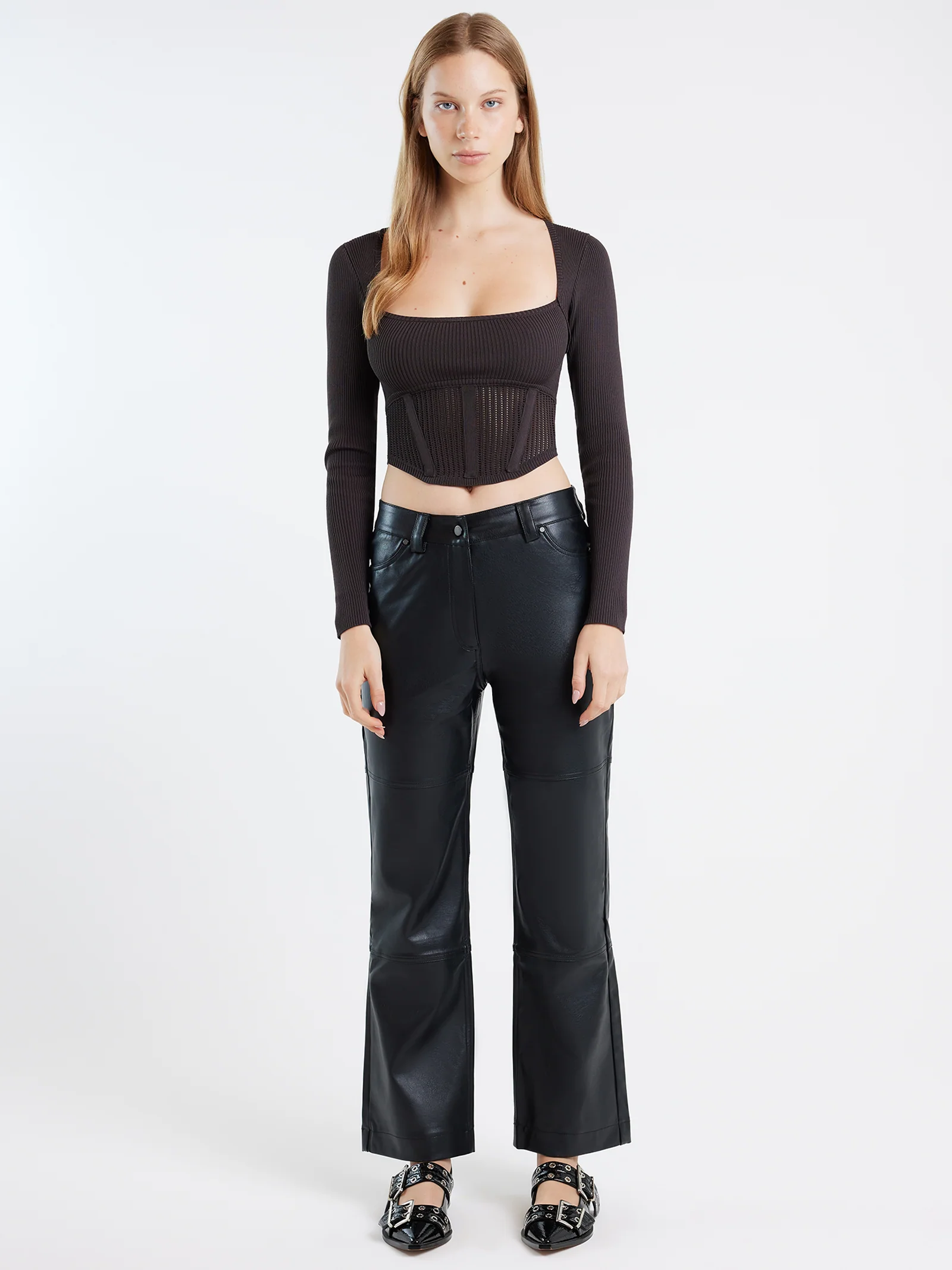 Nali Faux Leather Pants - Image 2