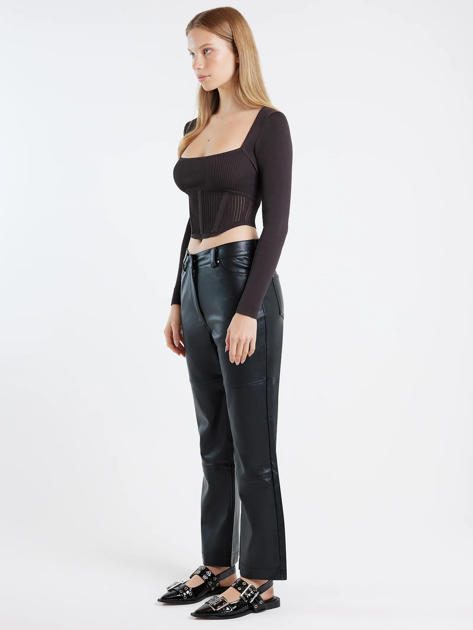 Nali Faux Leather Pants - Image 4
