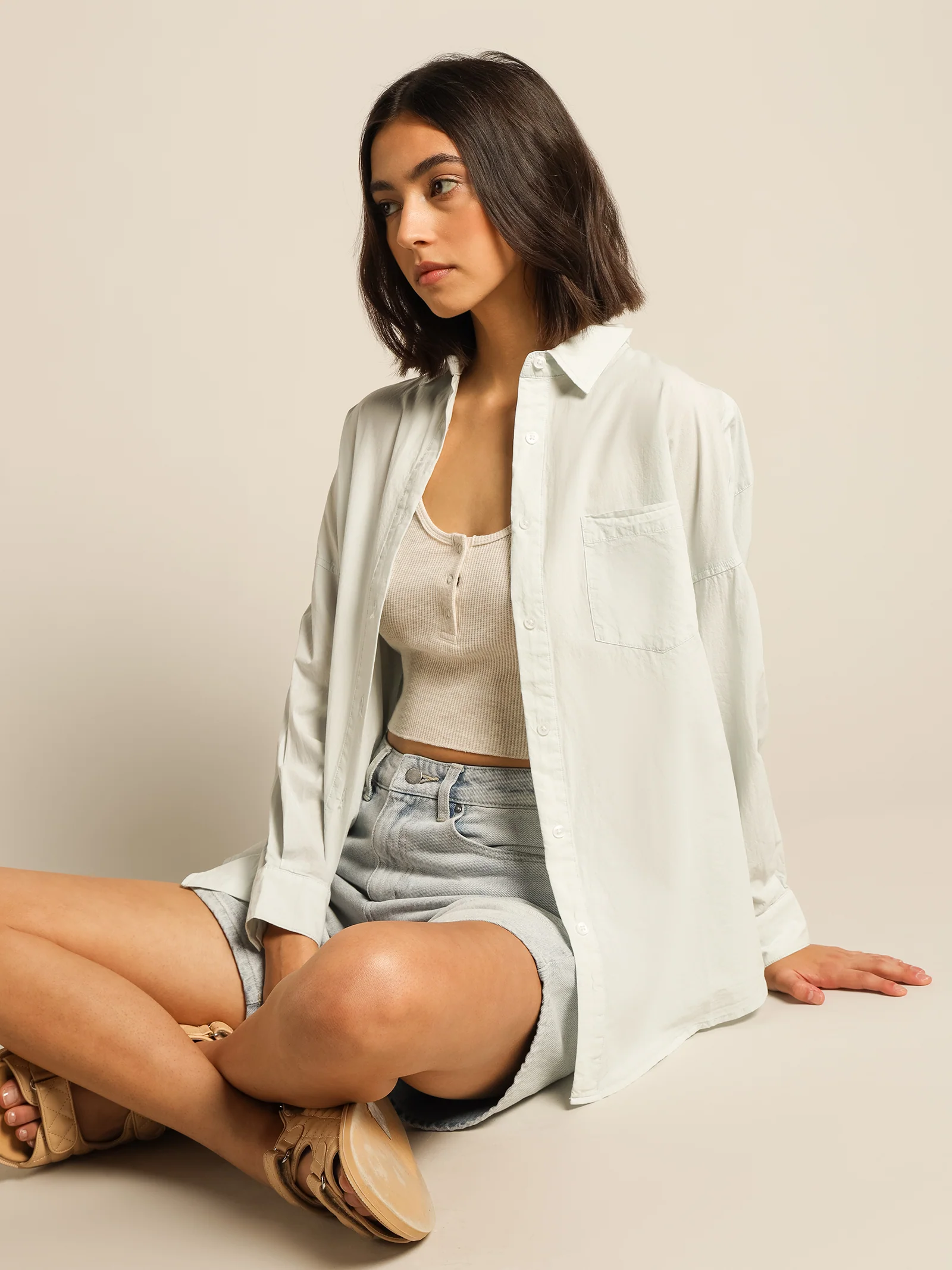 Naya Cotton Longline Shirt - Image 2