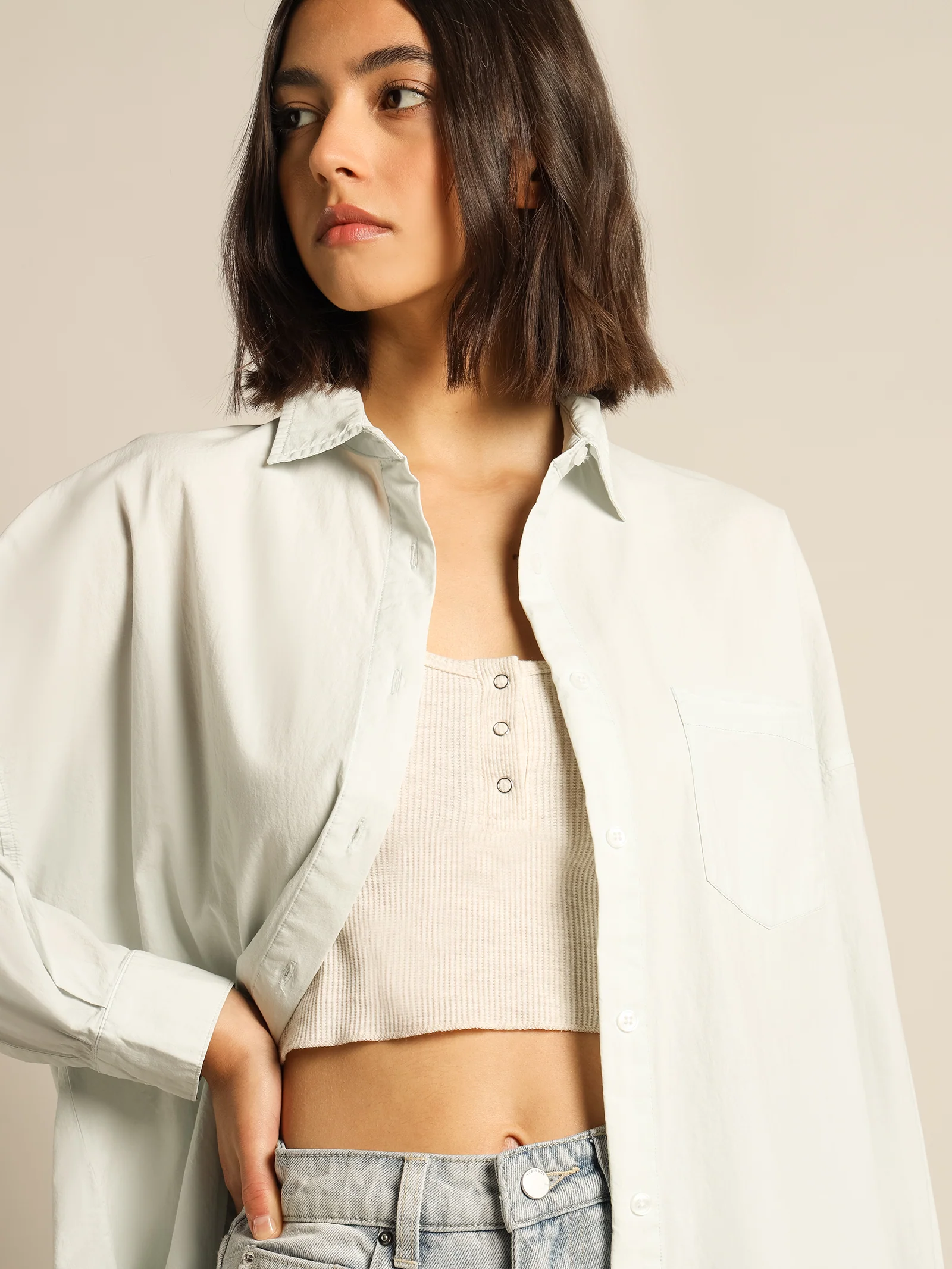 Naya Cotton Longline Shirt - Image 4