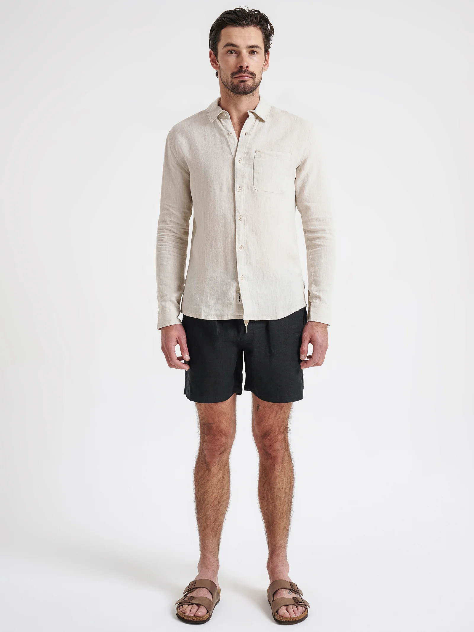 Nero Linen Long Sleeve Shirt - Image 2
