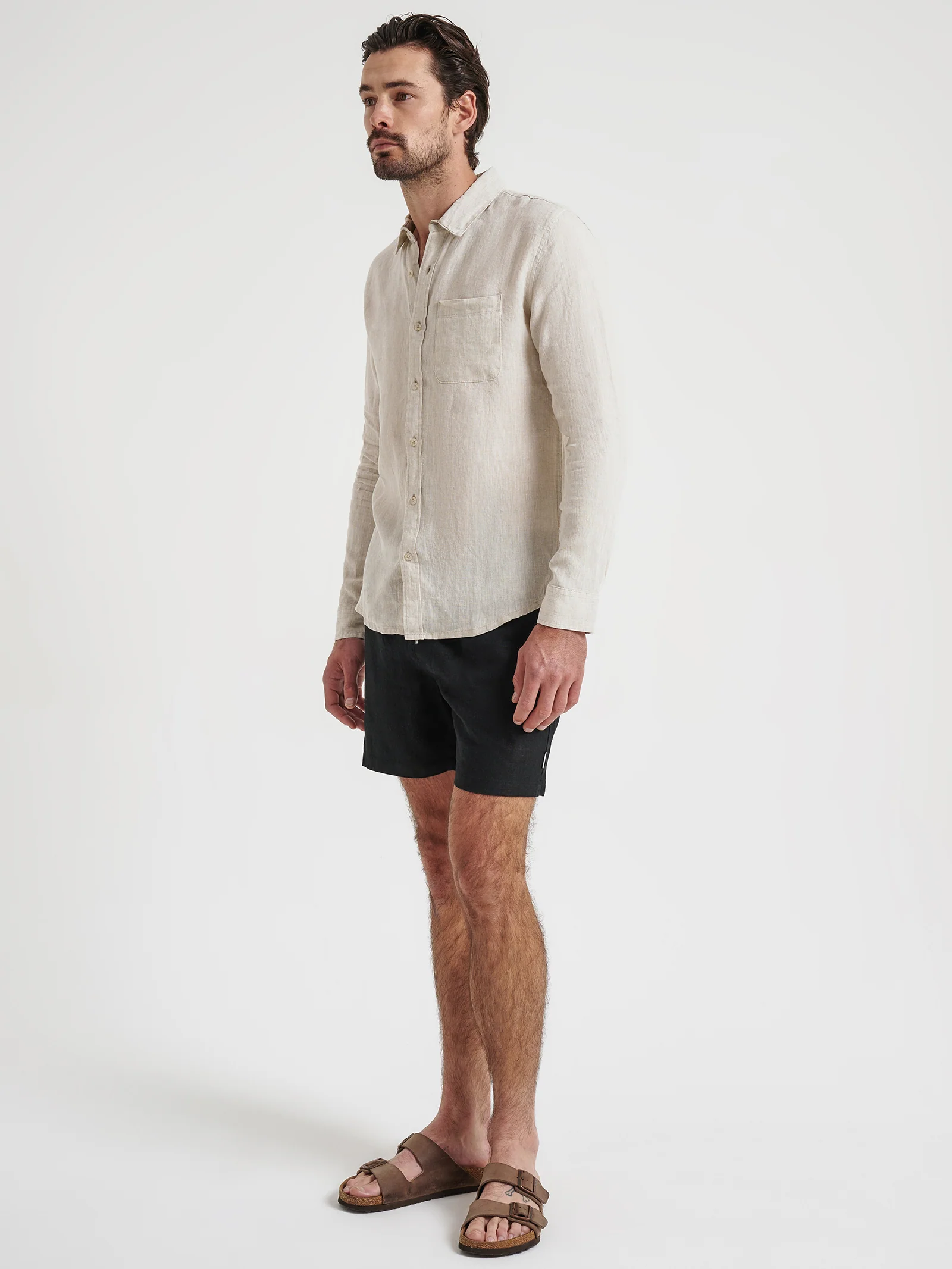 Nero Linen Long Sleeve Shirt - Image 6