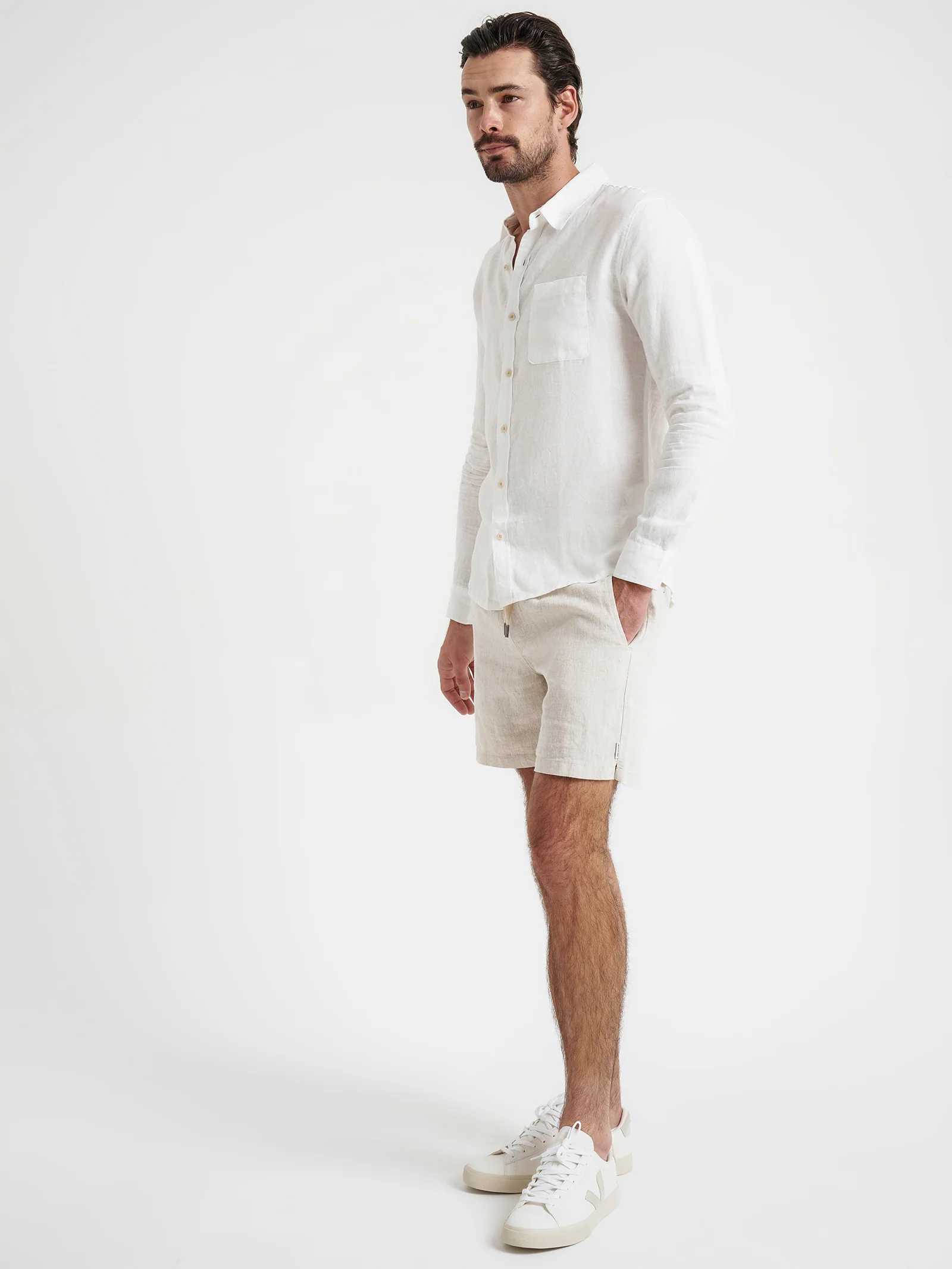 Nero Linen Long Sleeve Shirt - Image 5
