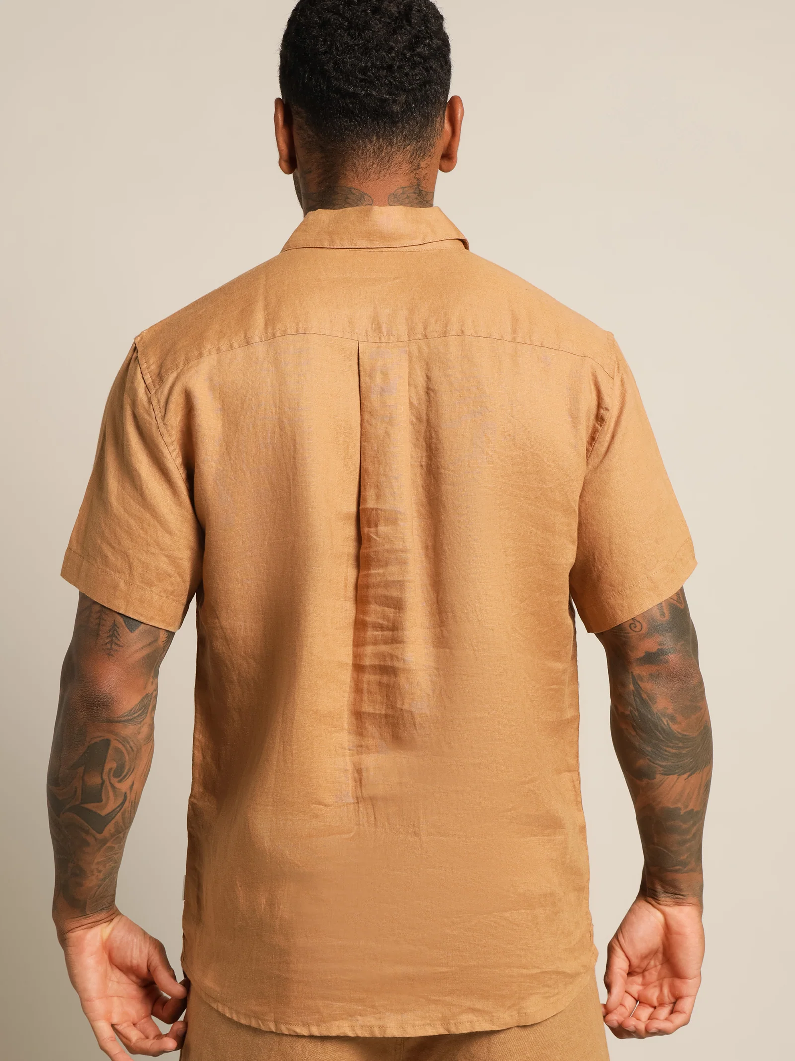 Nero Short Sleeve Linen Shirt - Image 5