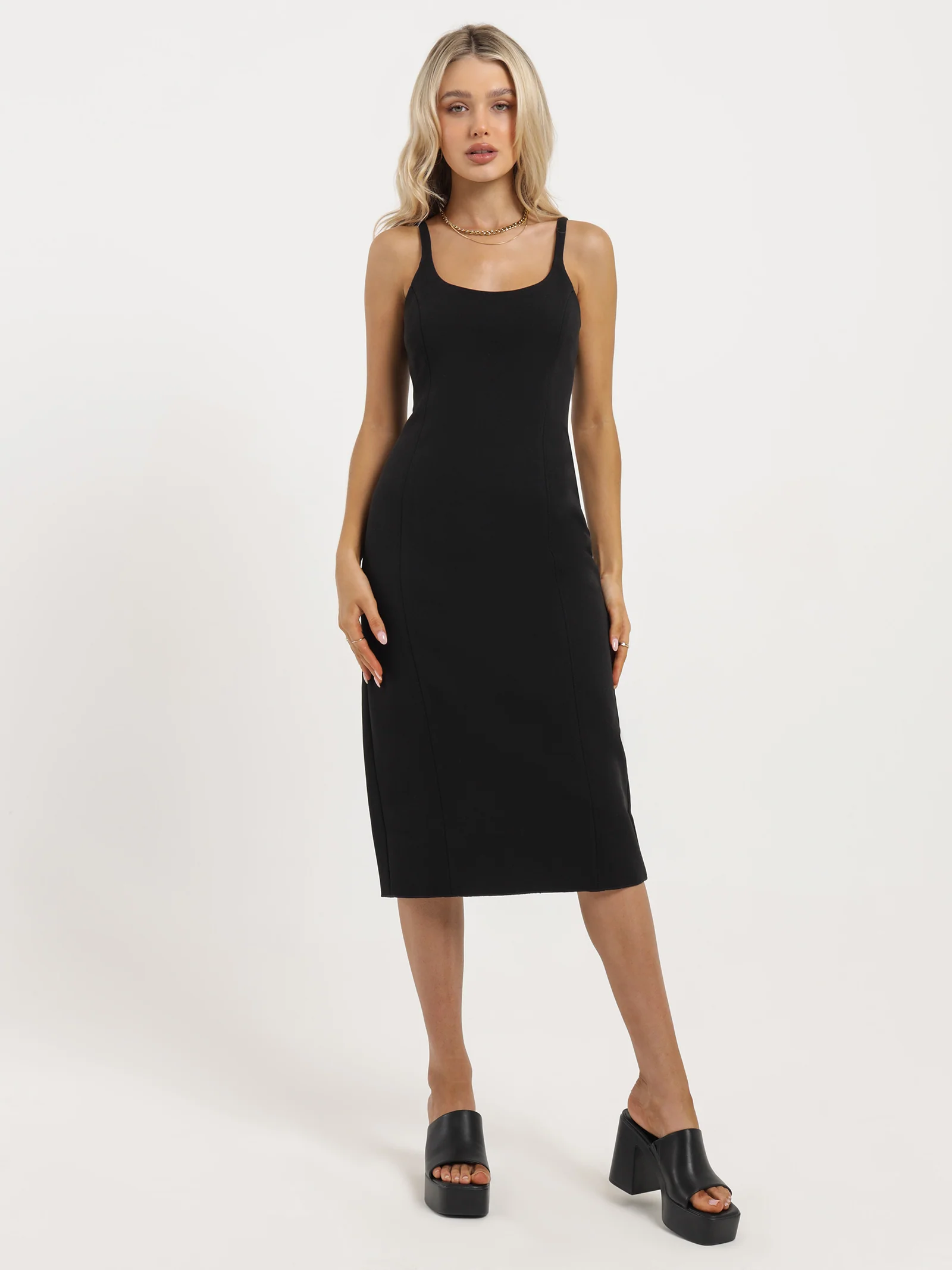 Neve Crepe Midi Dress - Image 3