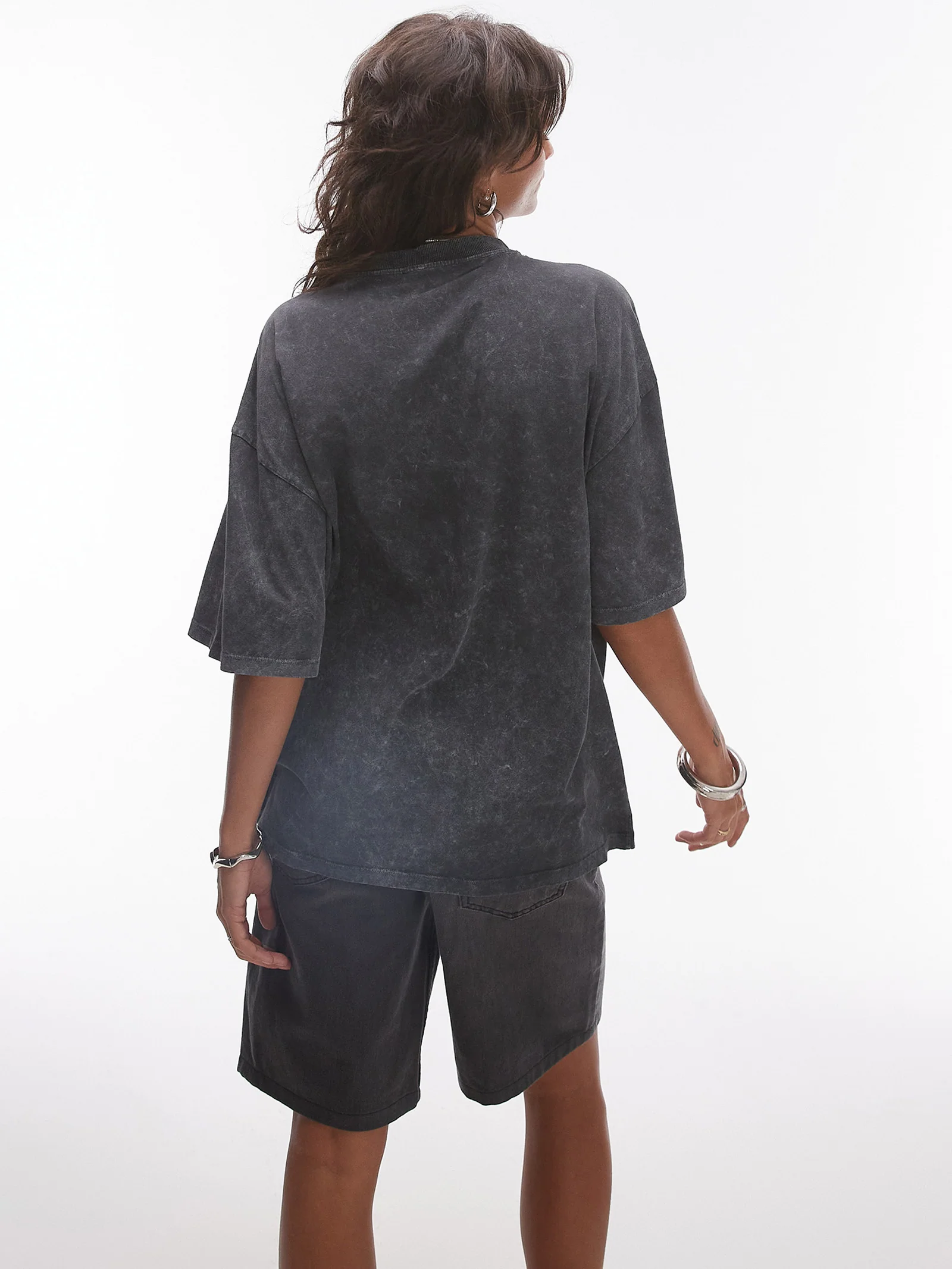 New York Lace Trim Oversized Tee - Image 2