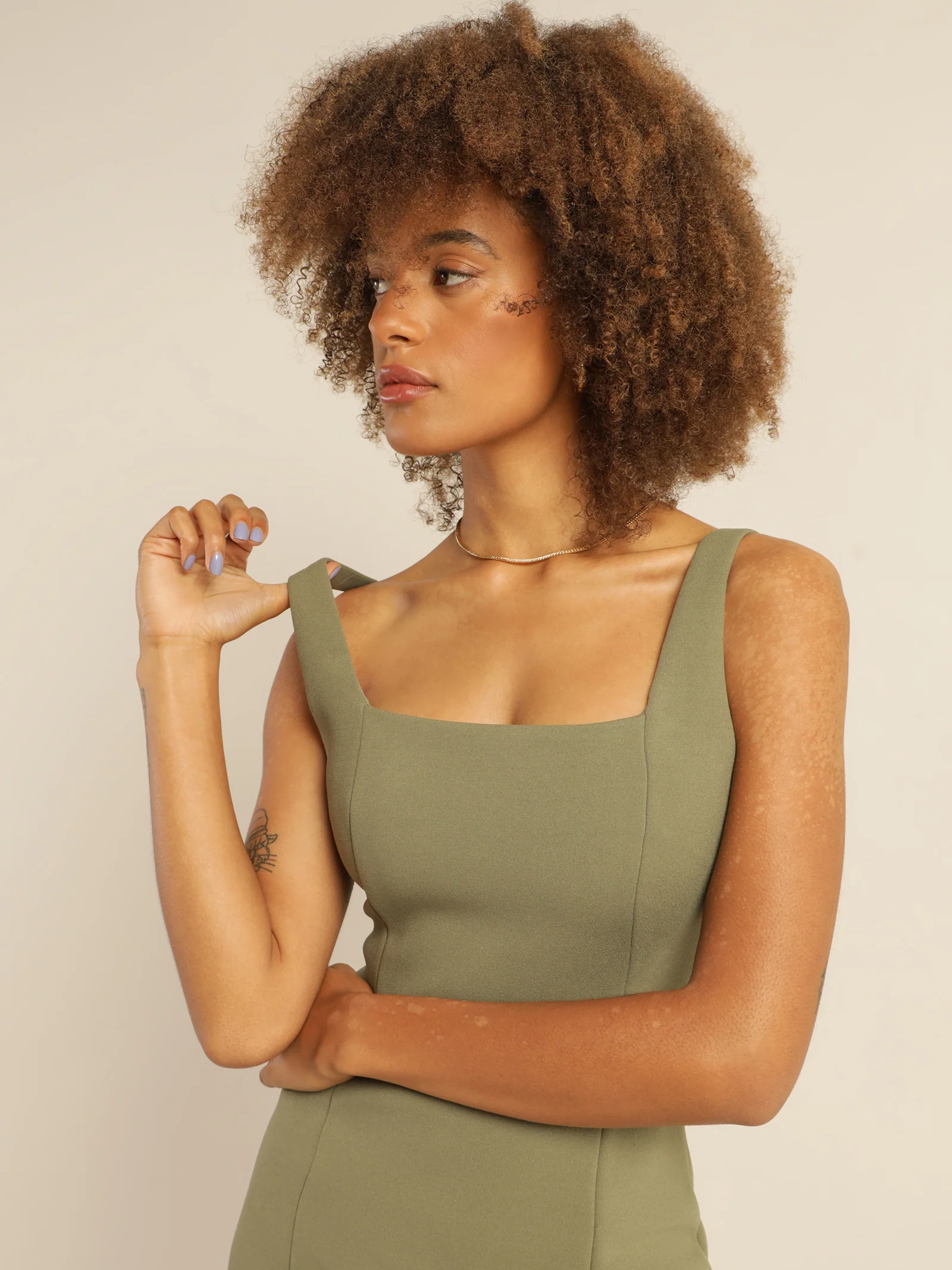 Niclette Bonded Mini Dress - Image 5
