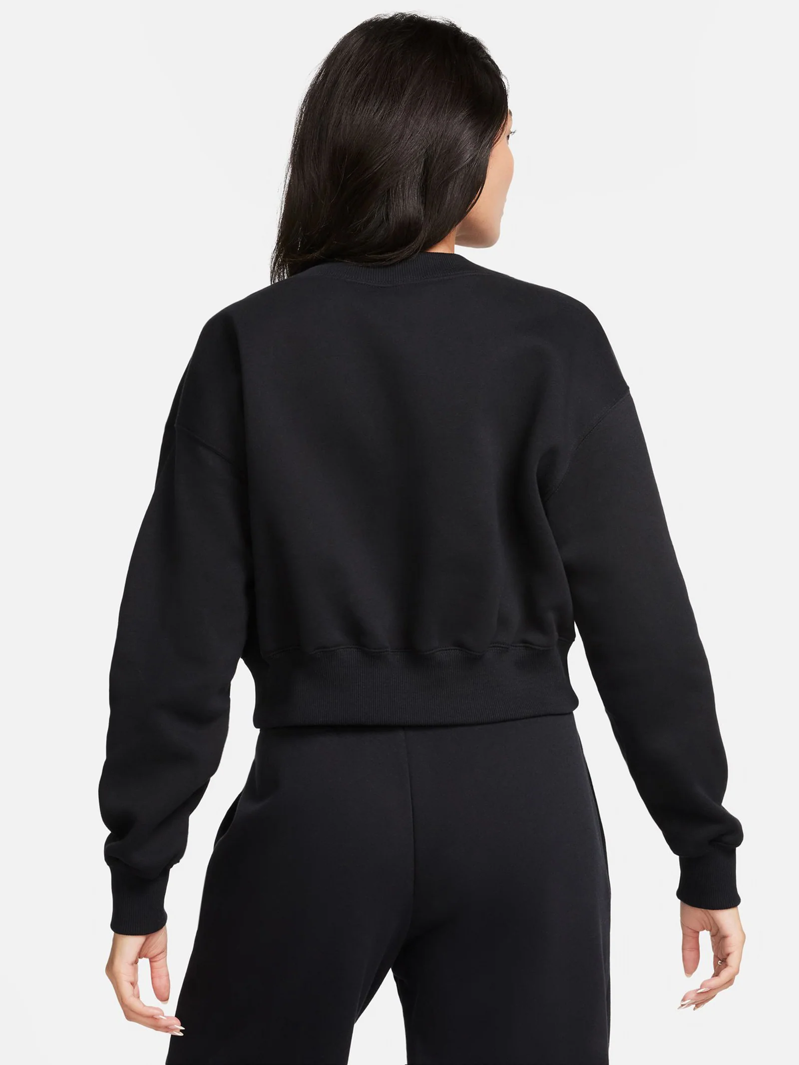 Fleece Cropped V-Neck Top - Image 5