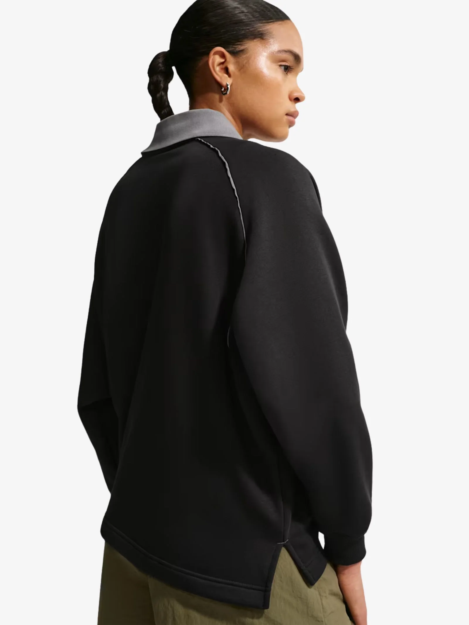 Women's NSW Phoenix Fleece Oversized Graphic Polo Top - Image 2