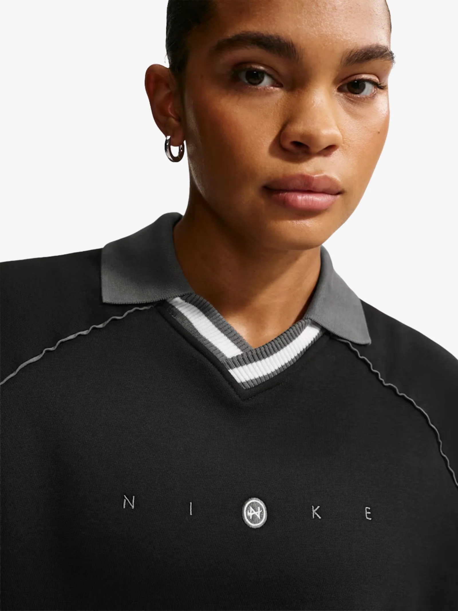 Women's NSW Phoenix Fleece Oversized Graphic Polo Top - Image 3