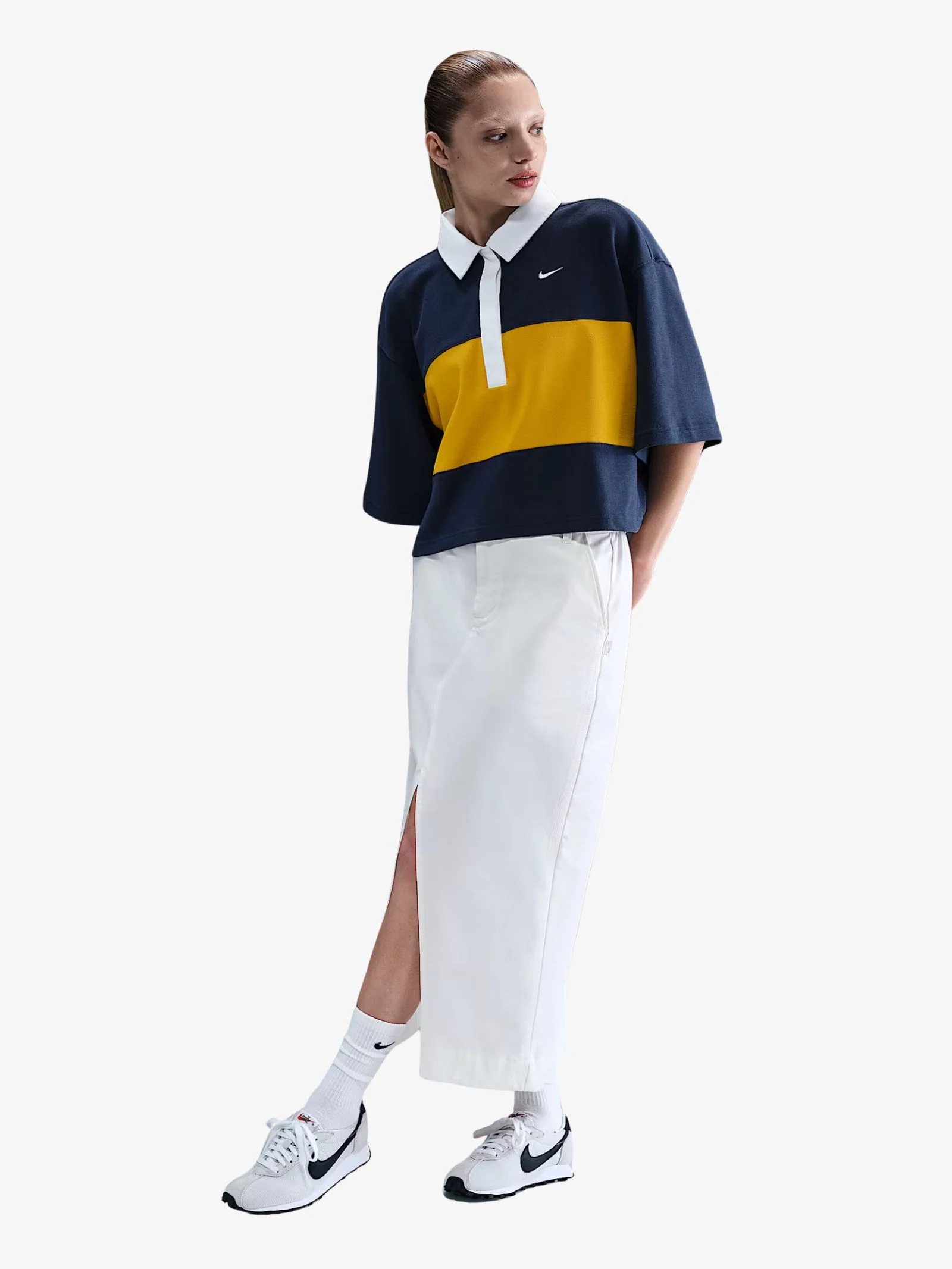 Women's NSW Oversized Short-Sleeve Polo Top - Image 4