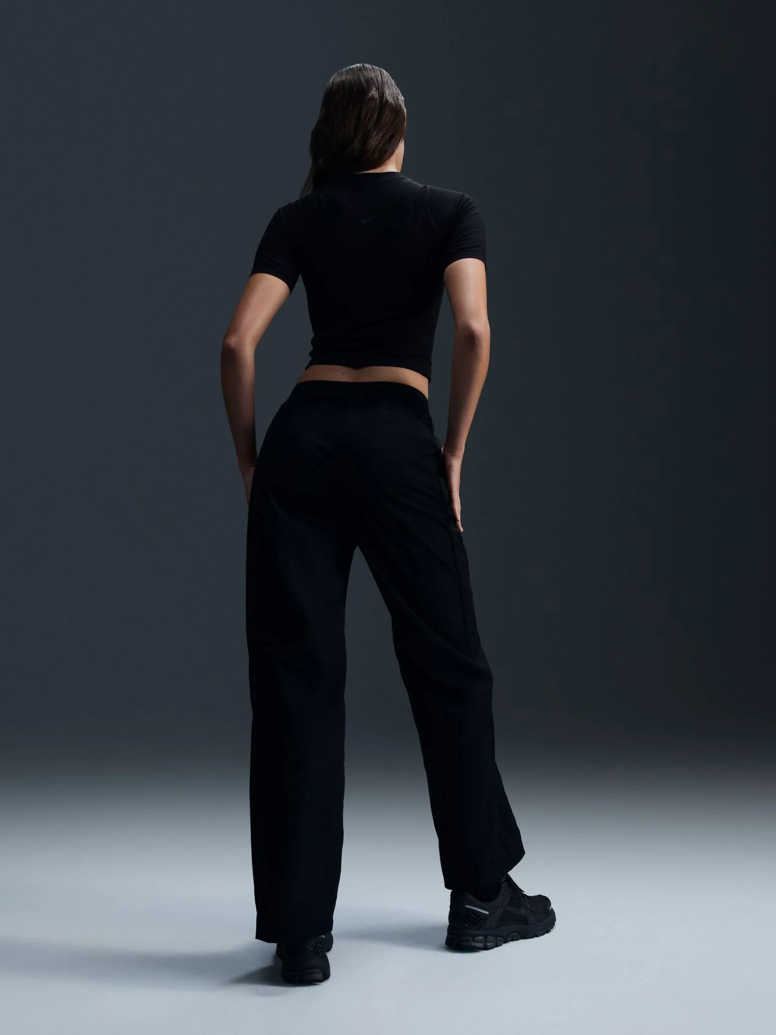 Women's High-Waisted Woven Open-Hem Pants - Image 2