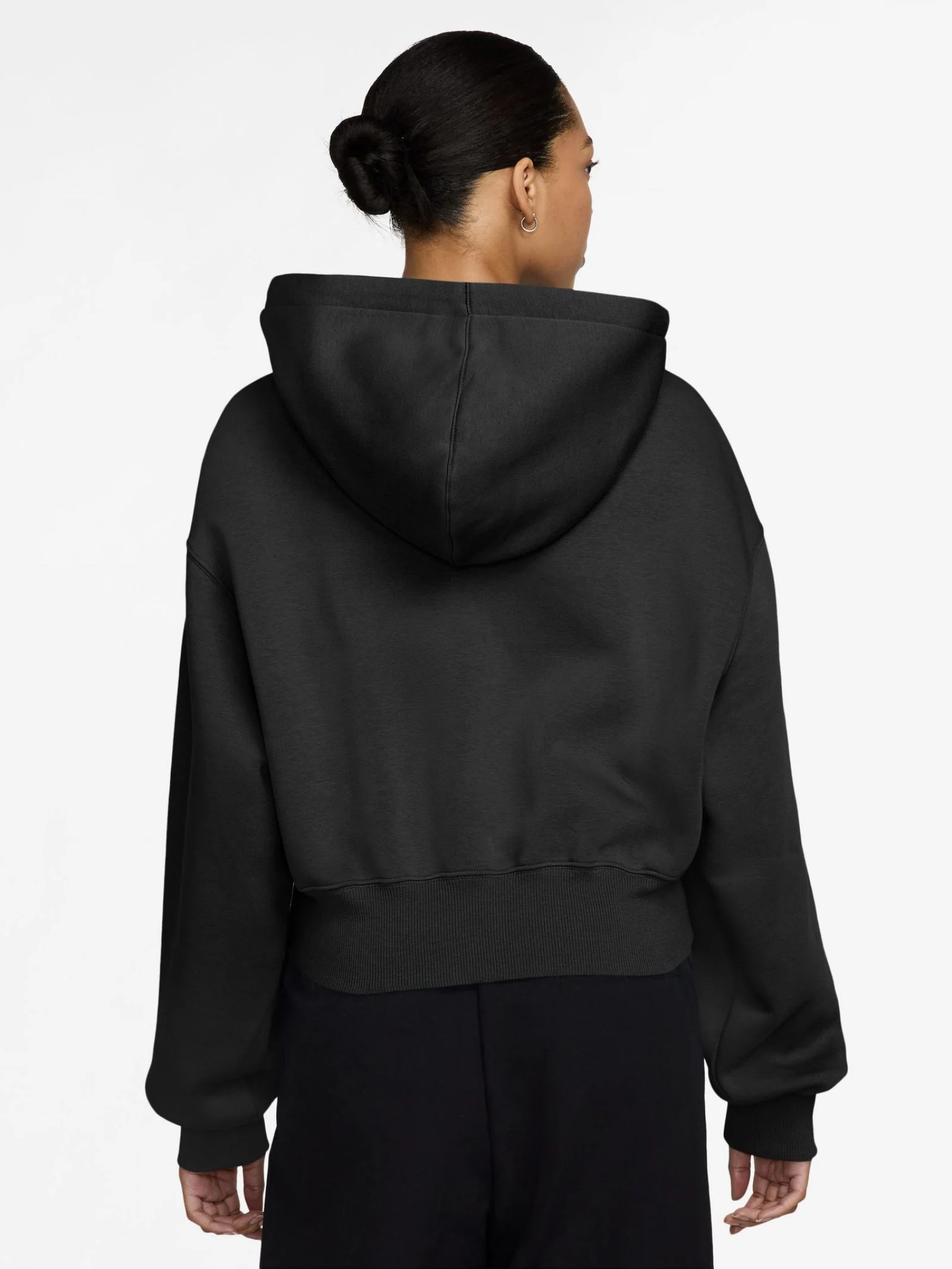 Women's Loose Cropped Full-Zip Hoodie - Image 2