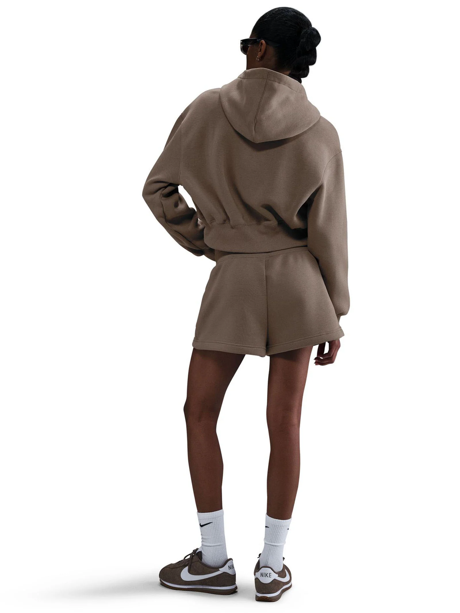 Women's Loose Cropped Full-Zip Hoodie - Image 3