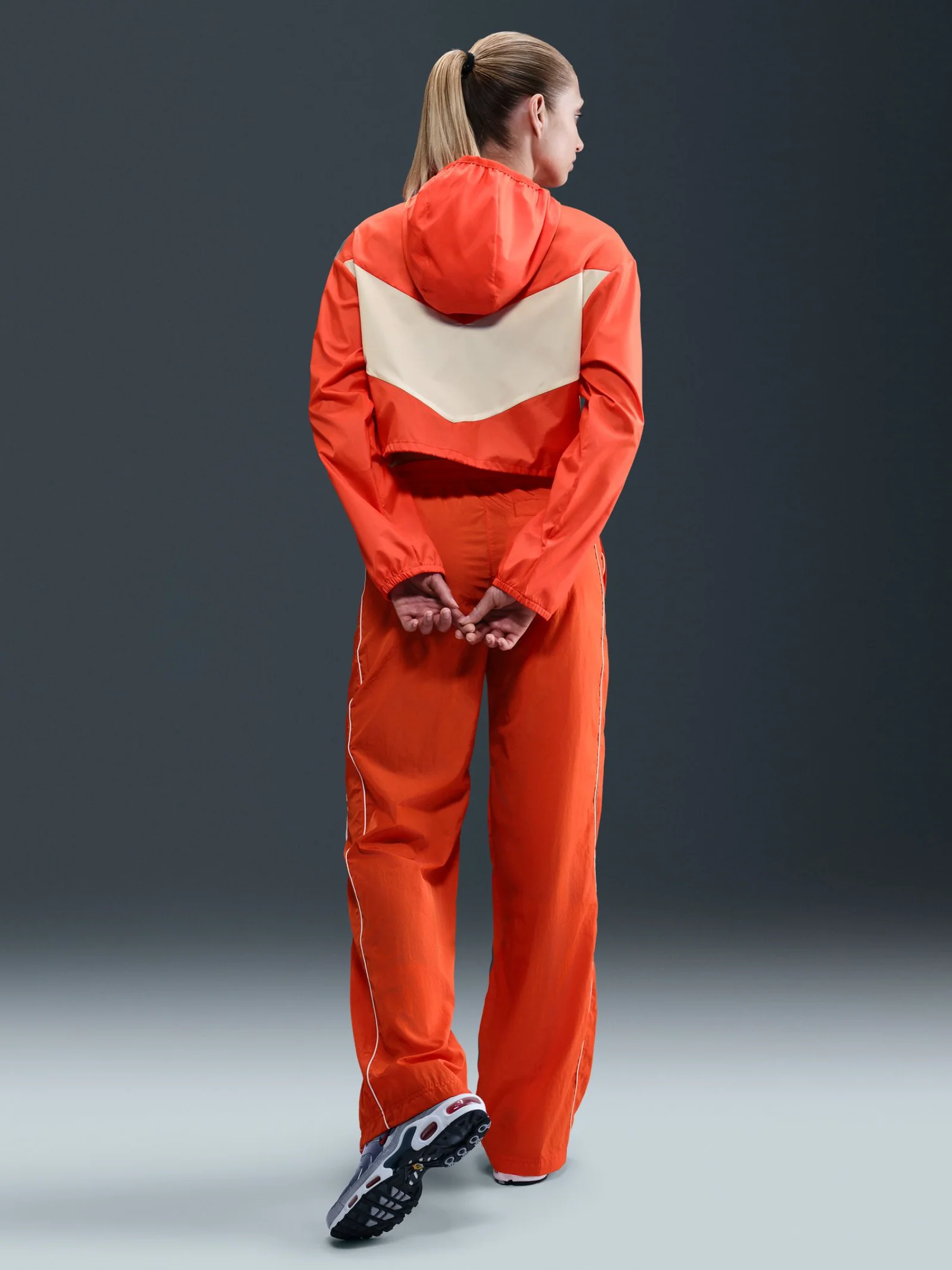 Women's Loose Woven Hooded Jacket - Image 2