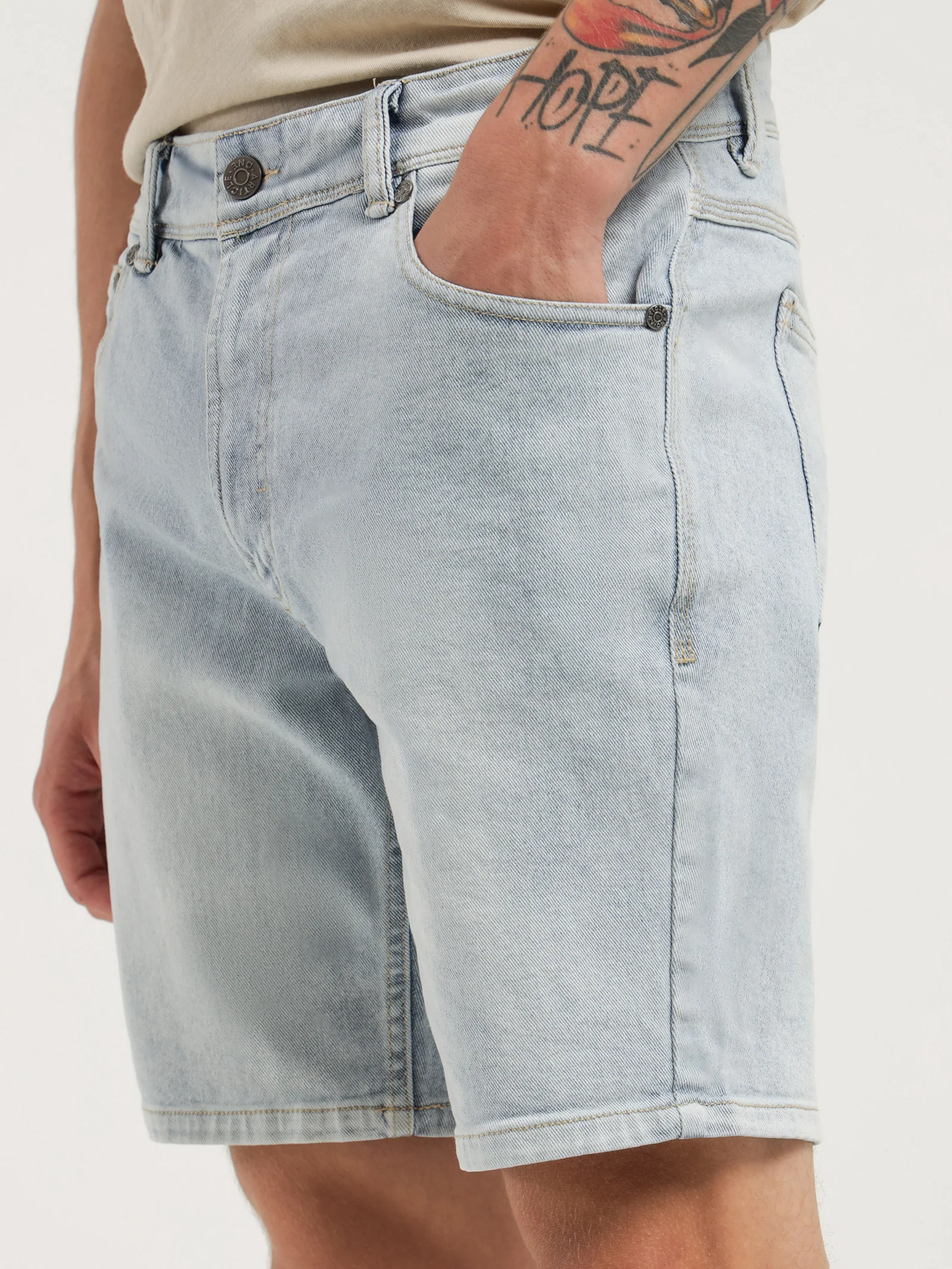 Niko Slim Denim Shorts - Image 4
