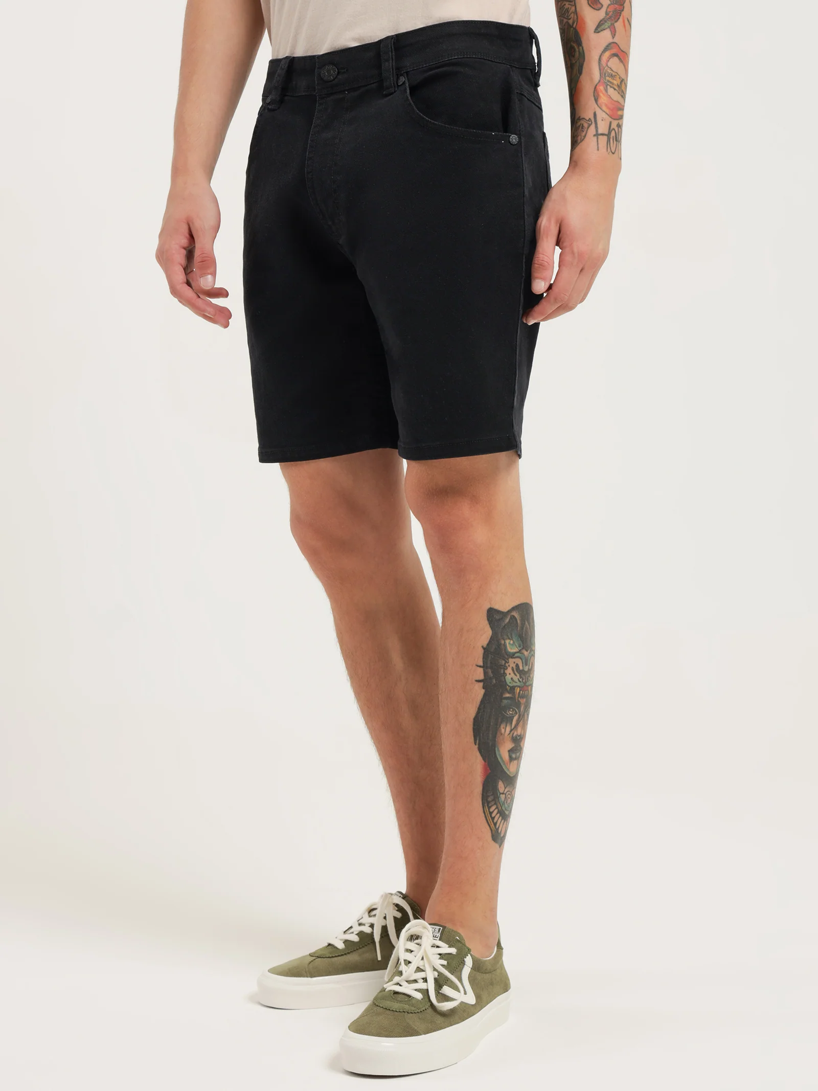 Niko Slim Denim Shorts - Image 3