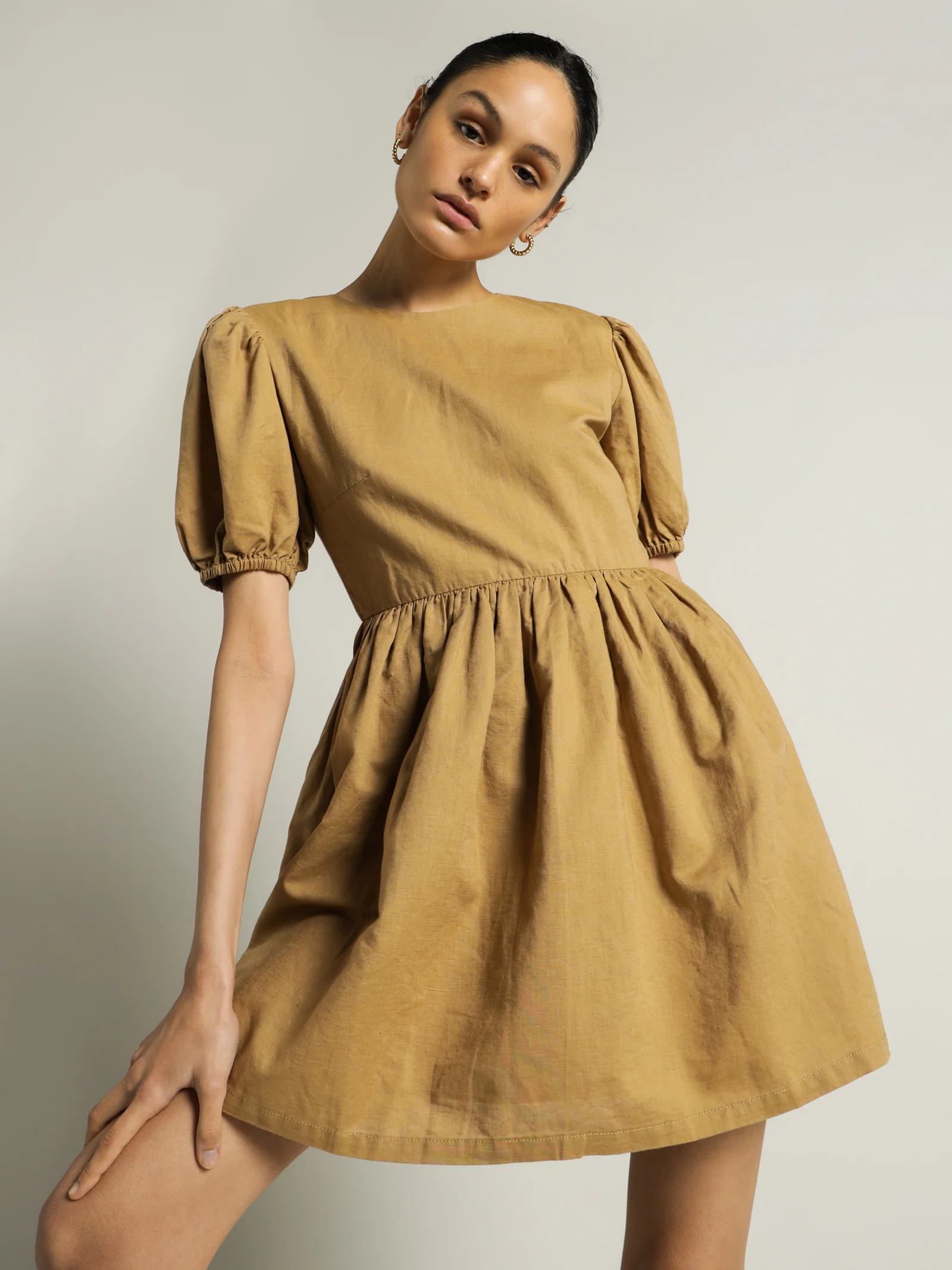 Nima Linen Mini Dress - Image 3